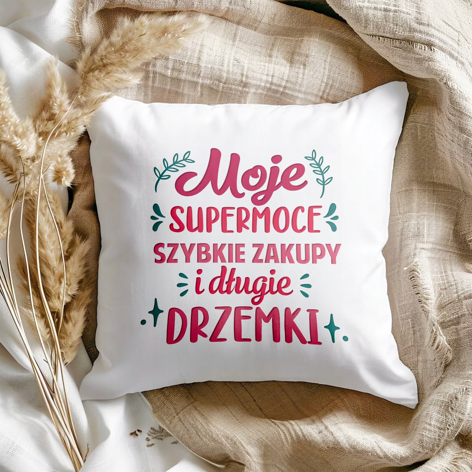 Poduszka 38x38cm Dzień Kobiet Prezent Dla Kobiety Moje Supermoce