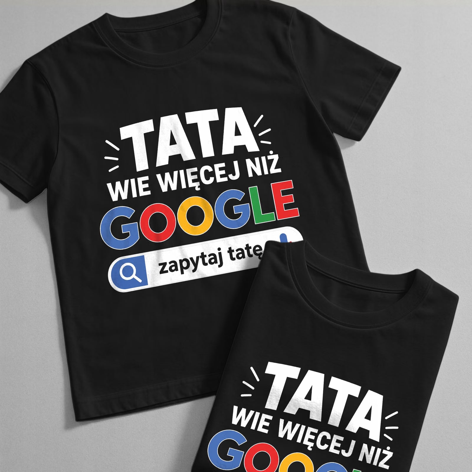 Koszulka czarna męska prezent na Dzień Ojca dla taty upominek r. S