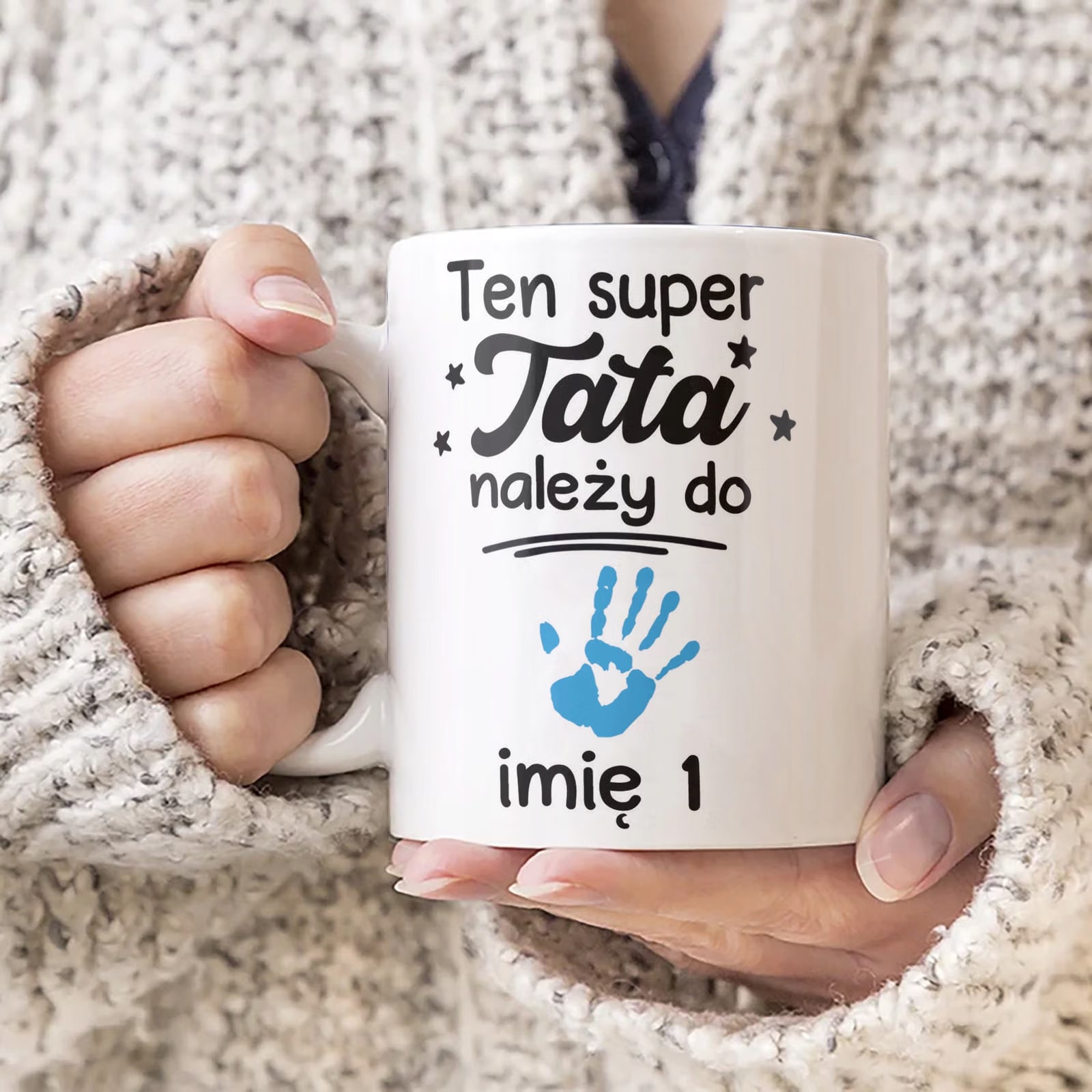 Kubek ceramiczny Personalizowany Dzień Ojca Tata Należy Do Imię Prezent