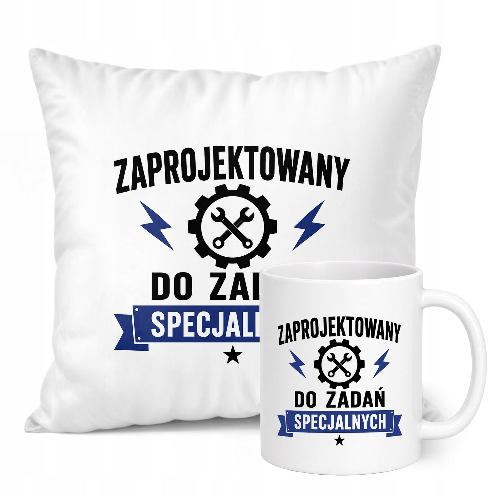 Zestaw Kubek Biały Poduszka Dzień Chłopaka Z Nadrukiem Prezent Upominek