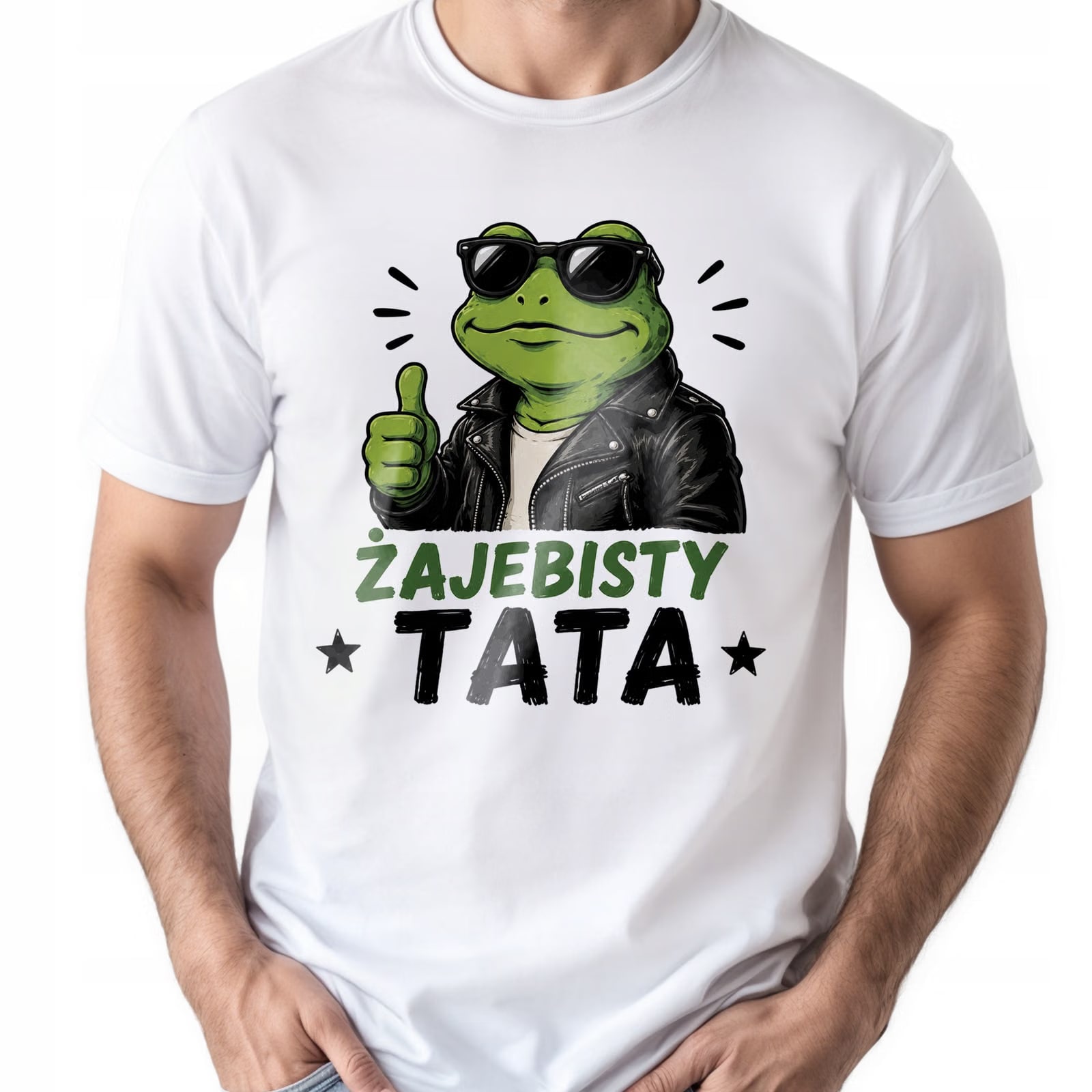 Koszulka biała męska prezent dla taty upominek na Dzień Ojca r. 3XL
