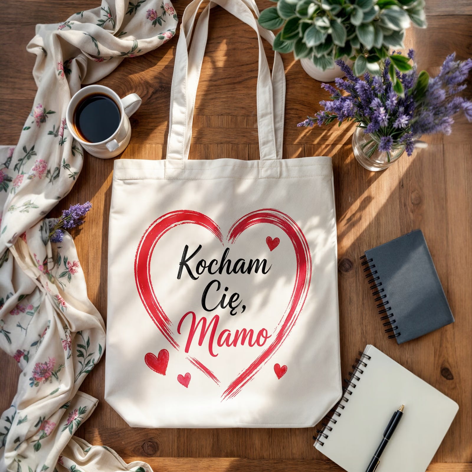 Prezent na Dzień Matki torba bawełniana premium dla mamy modny prezent