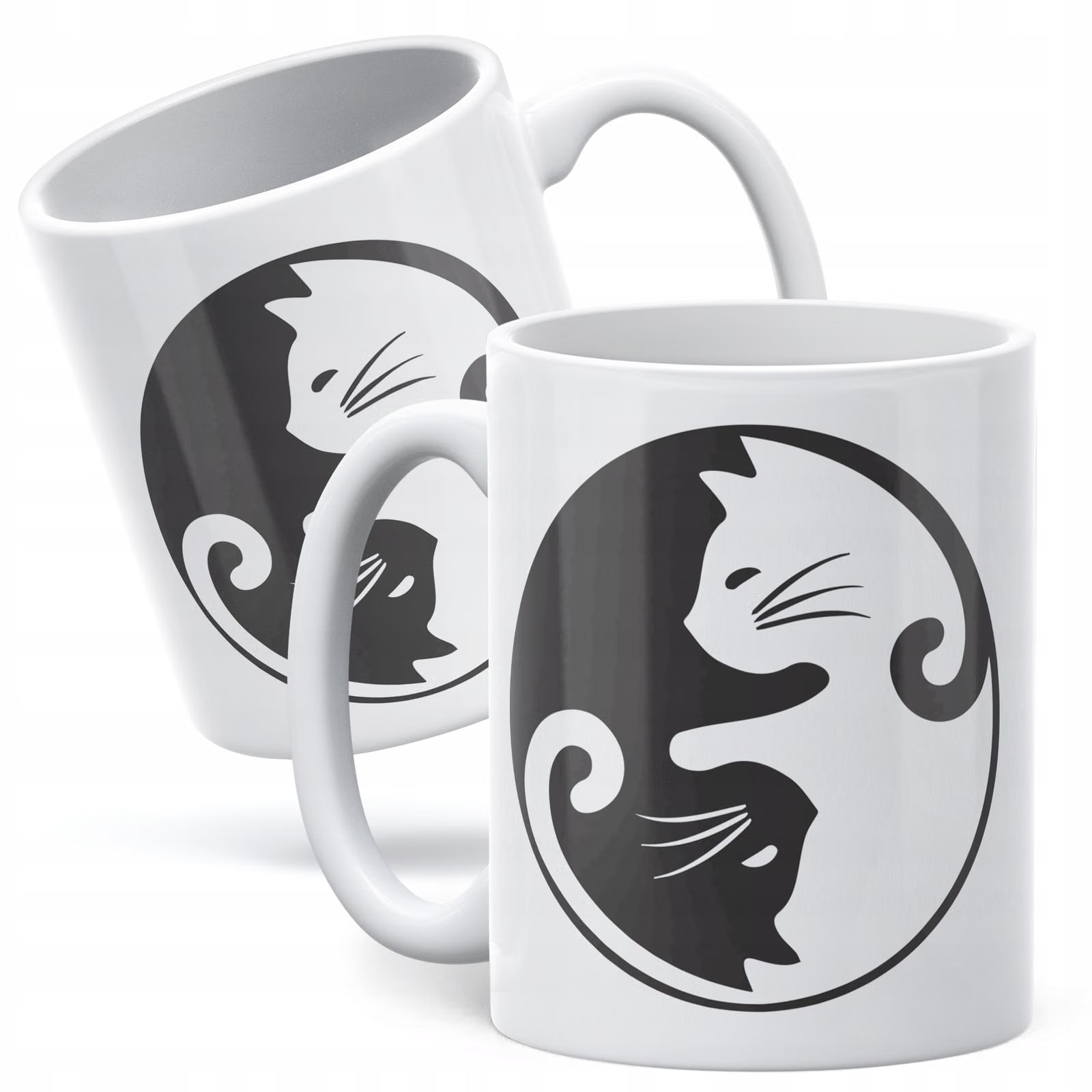 Kubek ceramiczny Koty Yin Yang Dla Kociary Prezent Upominek