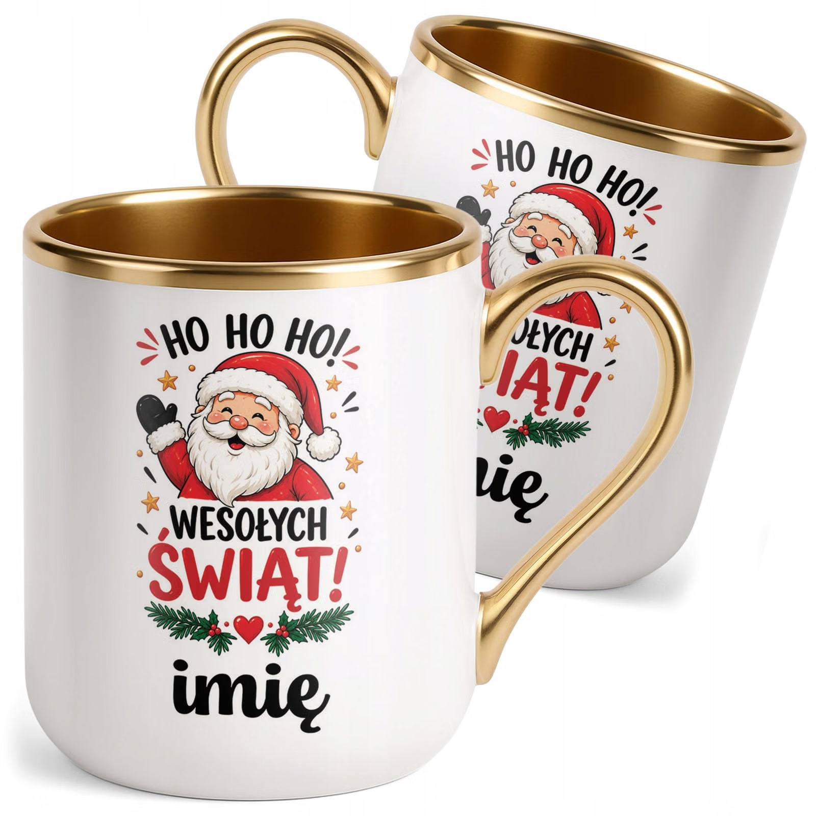 Kubek Personalizowany Premium Złoty Boże Narodzenie Święta Prezent