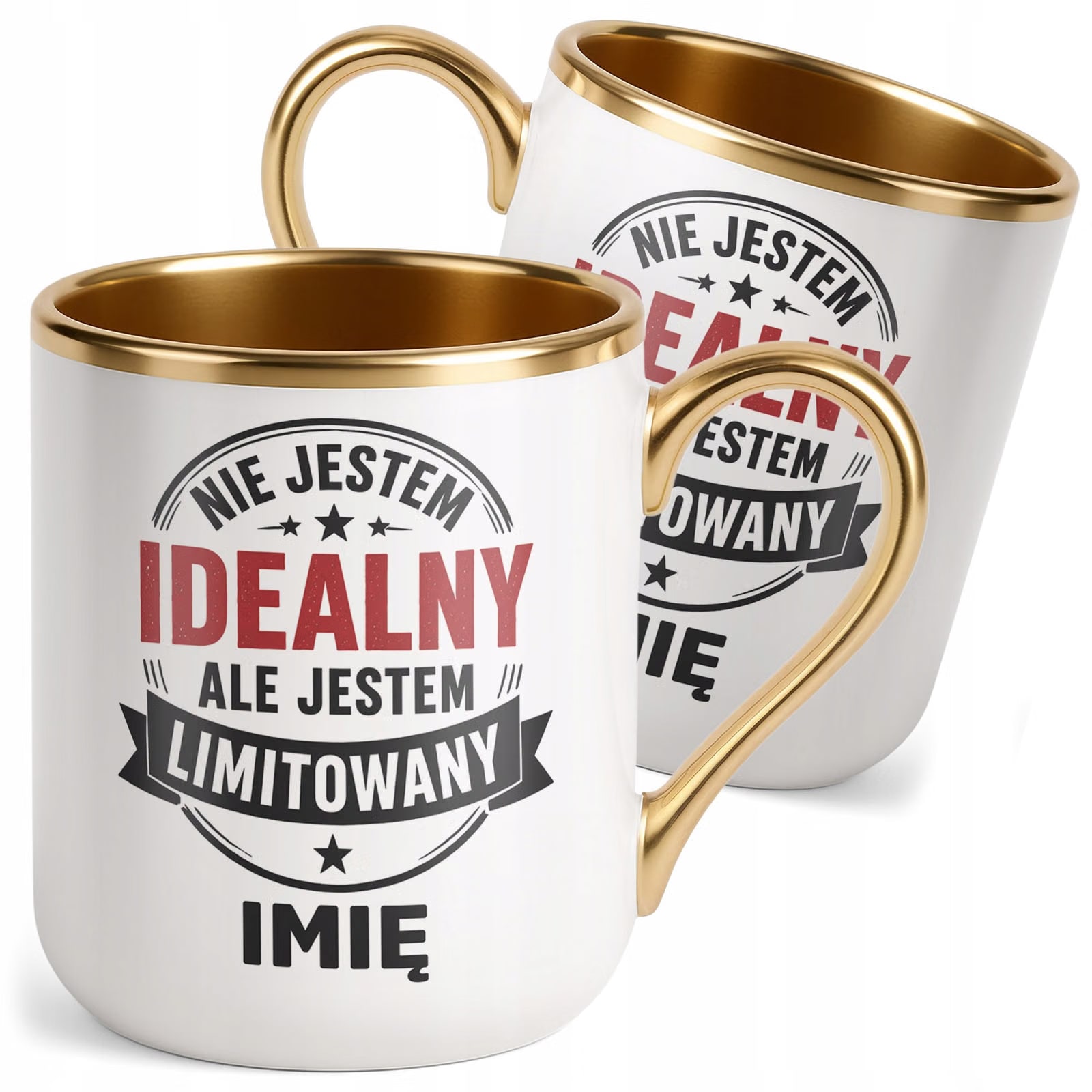 Kubek personalizowany z nadrukiem Premium Złoty Dzień Chłopaka