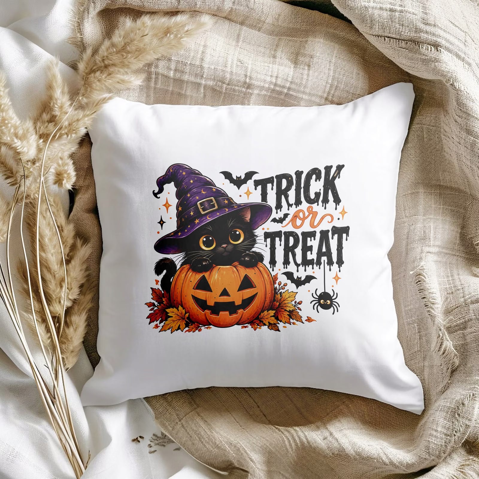 Poduszka Jasiek 38x38cm z Nadrukiem Halloween Jesień Prezent Upominek