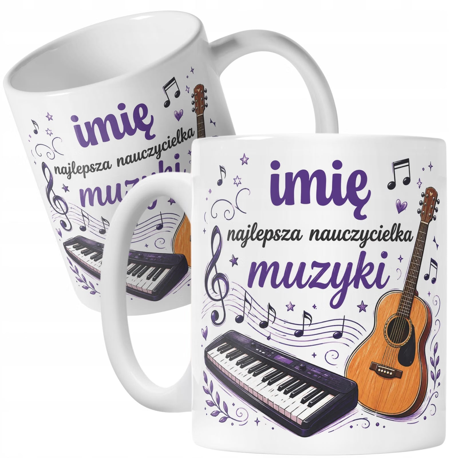 Kubek z Imieniem Dzień Nauczyciela Zakończenie Roku Muzyka Prezent