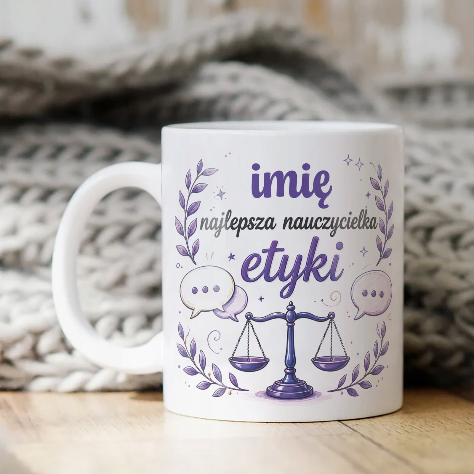 Kubek z Imieniem Dzień Nauczyciela Zakończenie Roku Etyka Prezent
