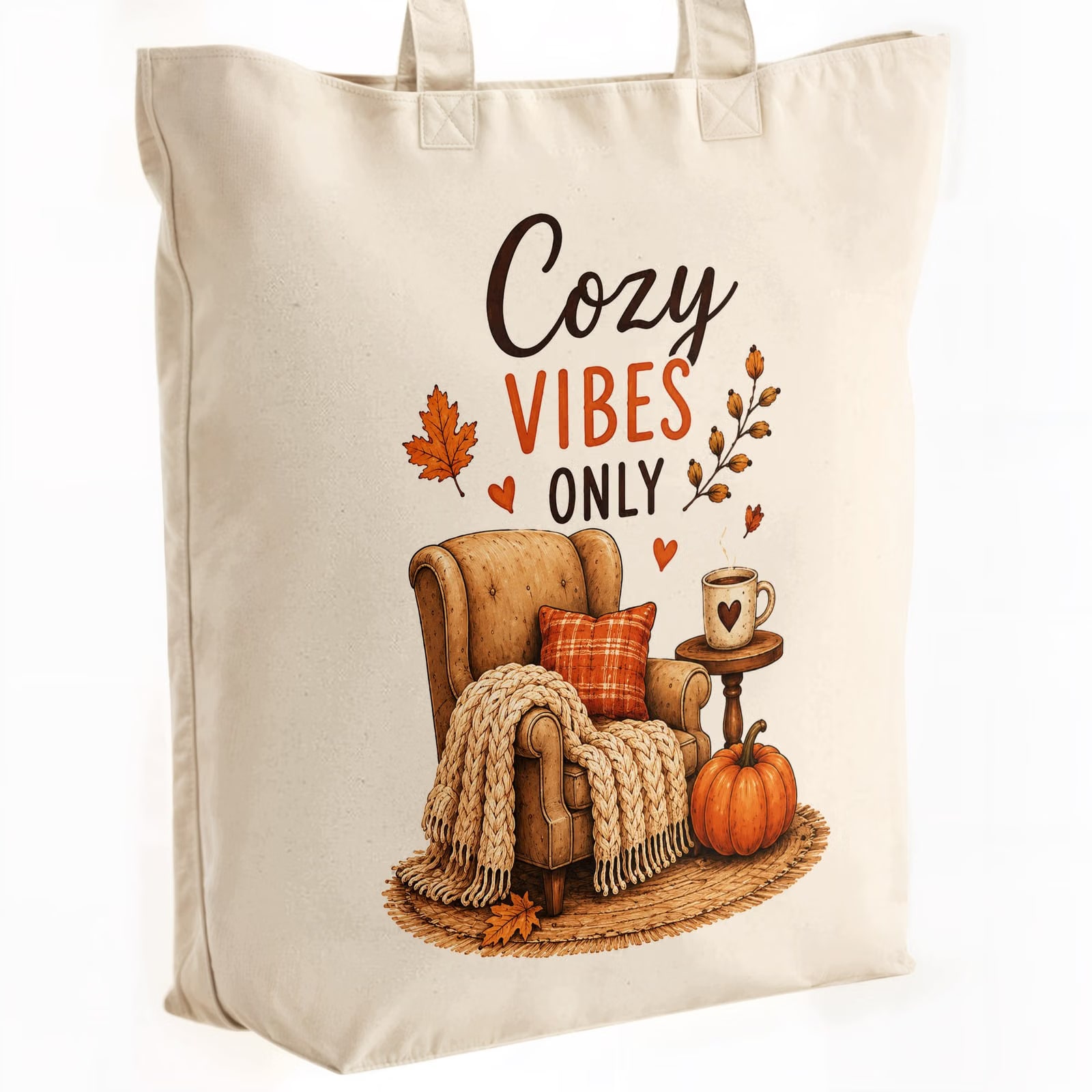 Torba shopper bawełniana premium jesień jesienna na zakupy z nadrukiem