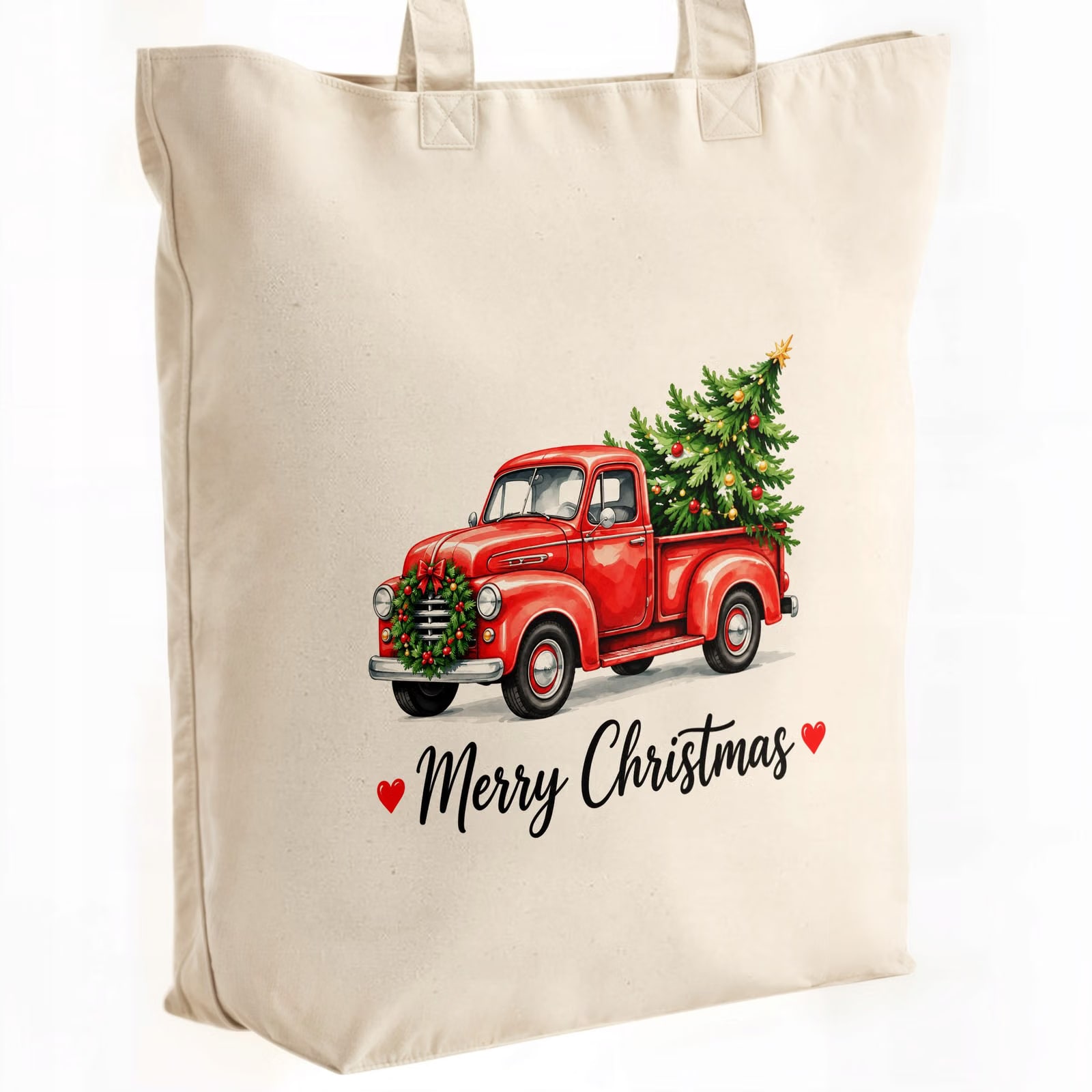 Torba shopper bawełniana premium świąteczna mikołajki z nadrukiem