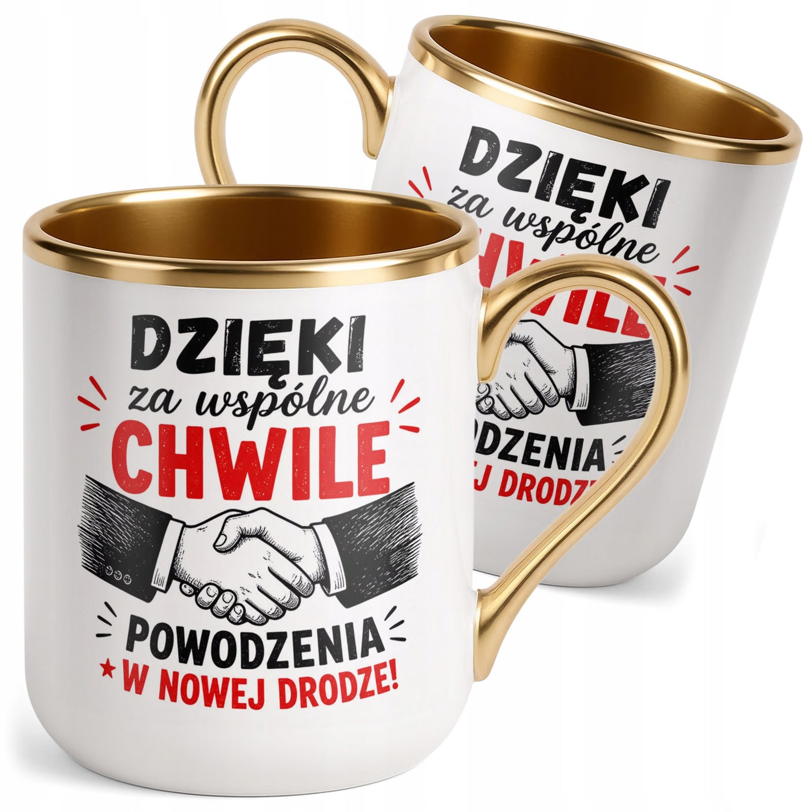 Kubek z nadrukiem Premium Złoty Pożegnanie Odejście z Pracy