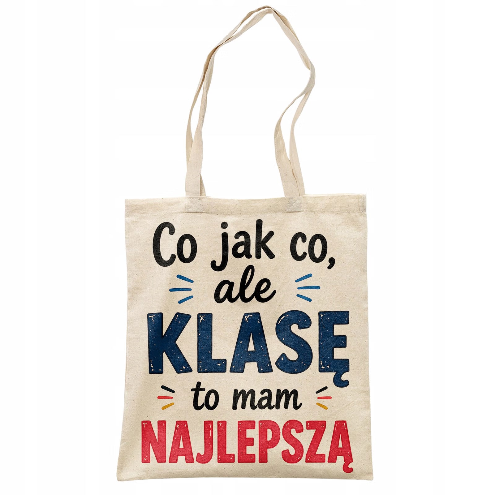 Torba shopper bawełniana Dzień Nauczyciela na zakupy z nadrukiem prezent