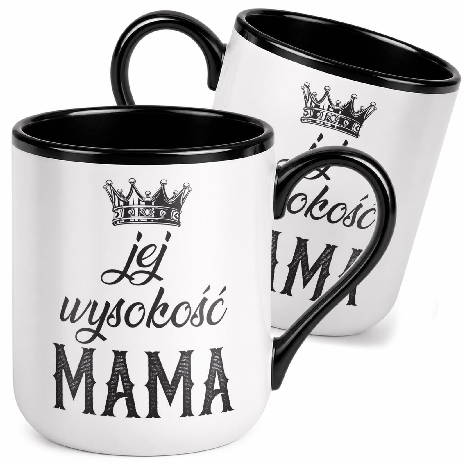 Kubek z nadrukiem Premium Czarny Dla Mamy Dzień Matki Upominek Prezent