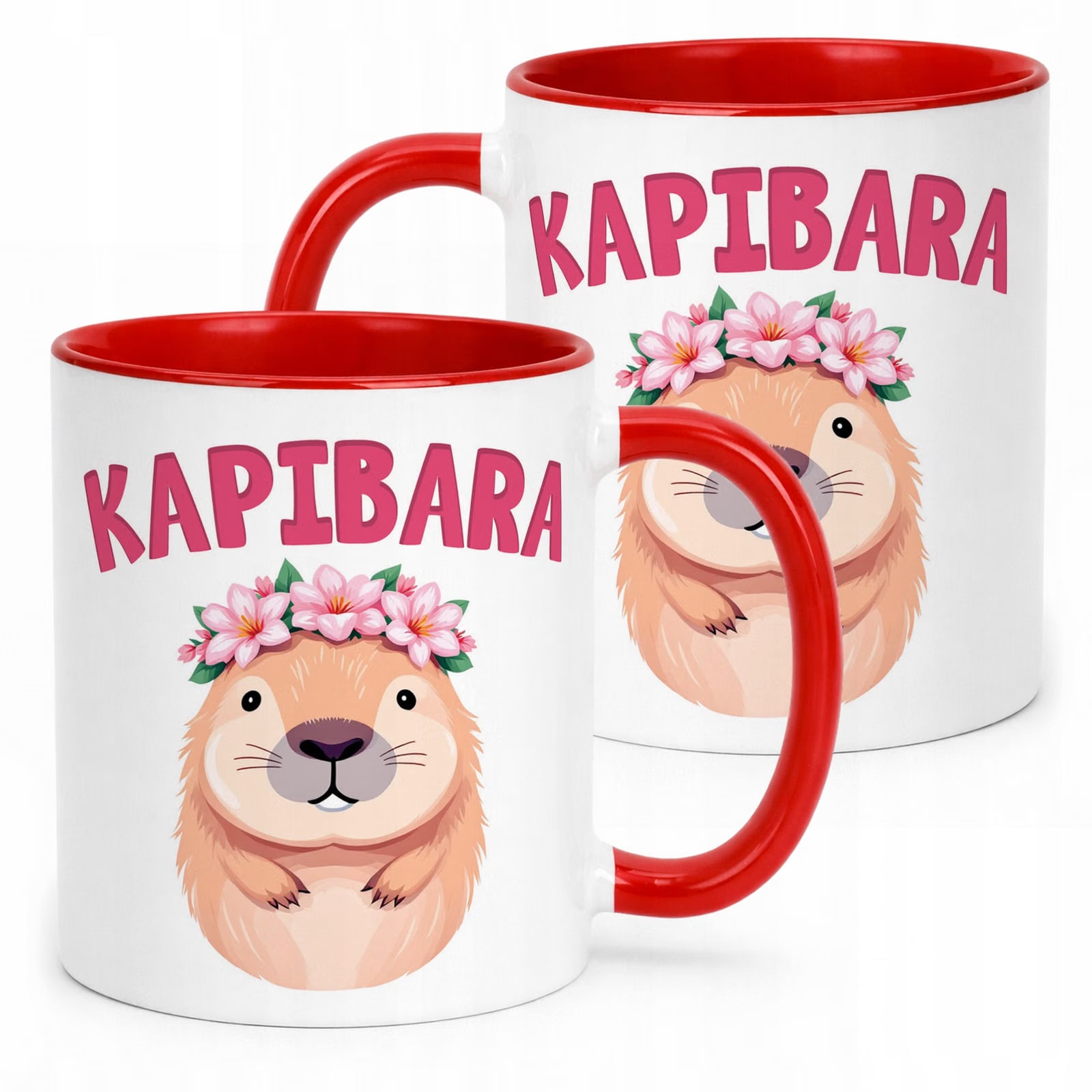 Kubek ceramiczny Kapibara Capybara Zwierzak Słodki Dla Dzieci Prezent