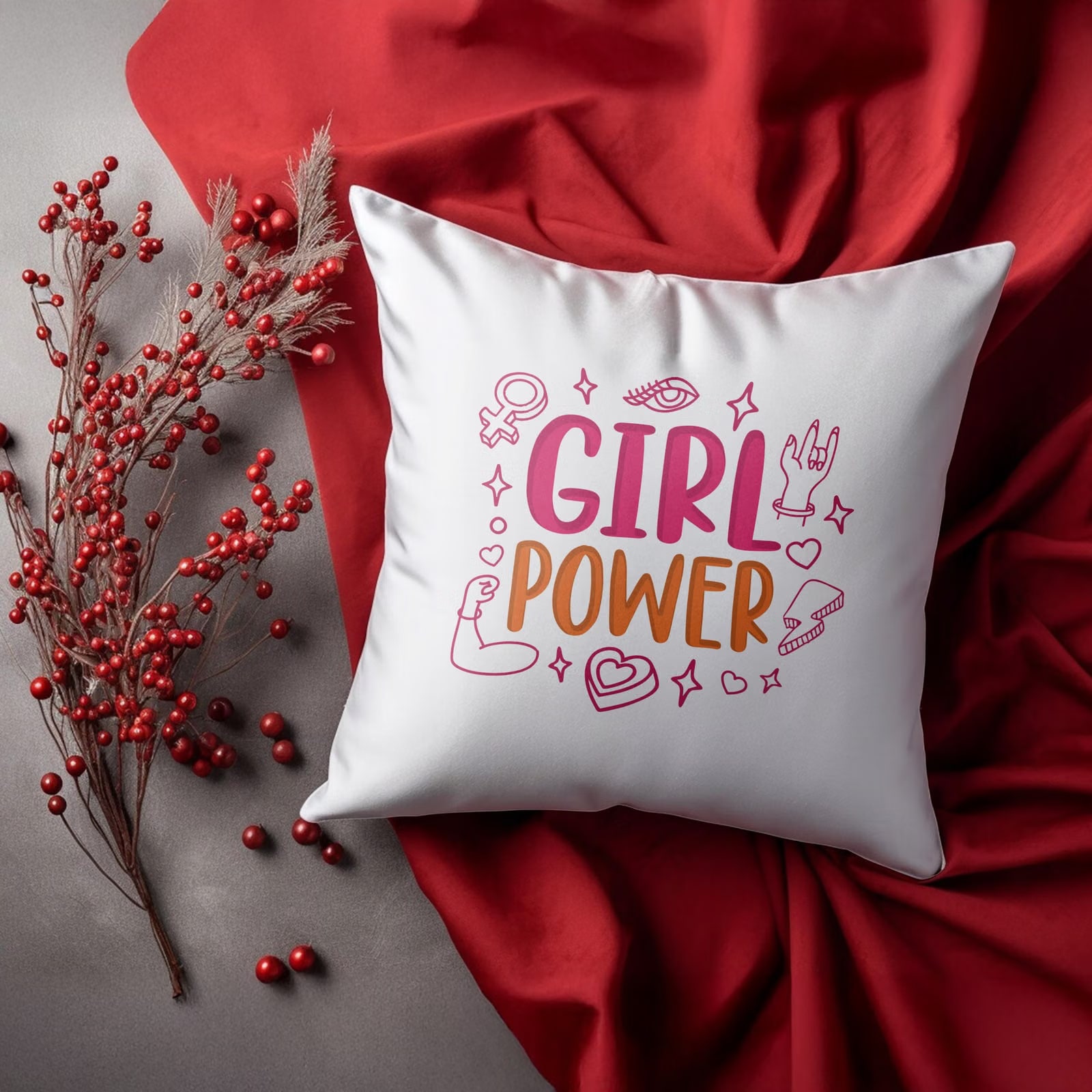 Poduszka 38x38cm Dzień Kobiet Prezent Dla Kobiety Girl Power Upominek