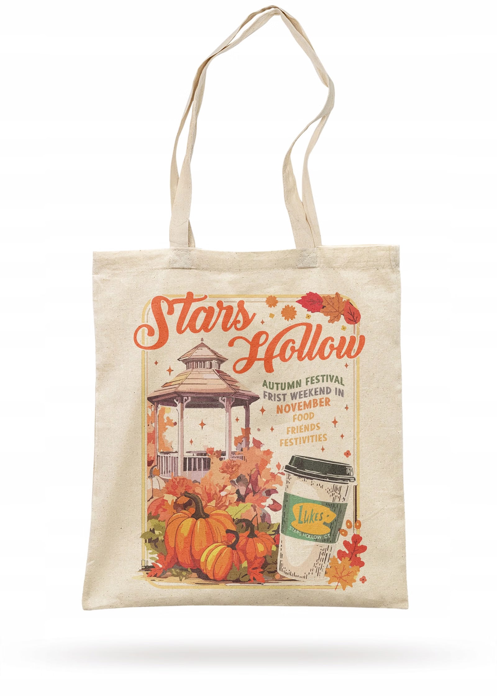 Torba bawełniana na zakupy Gilmore Girls Stars Hollow Dla Fanów Serialu