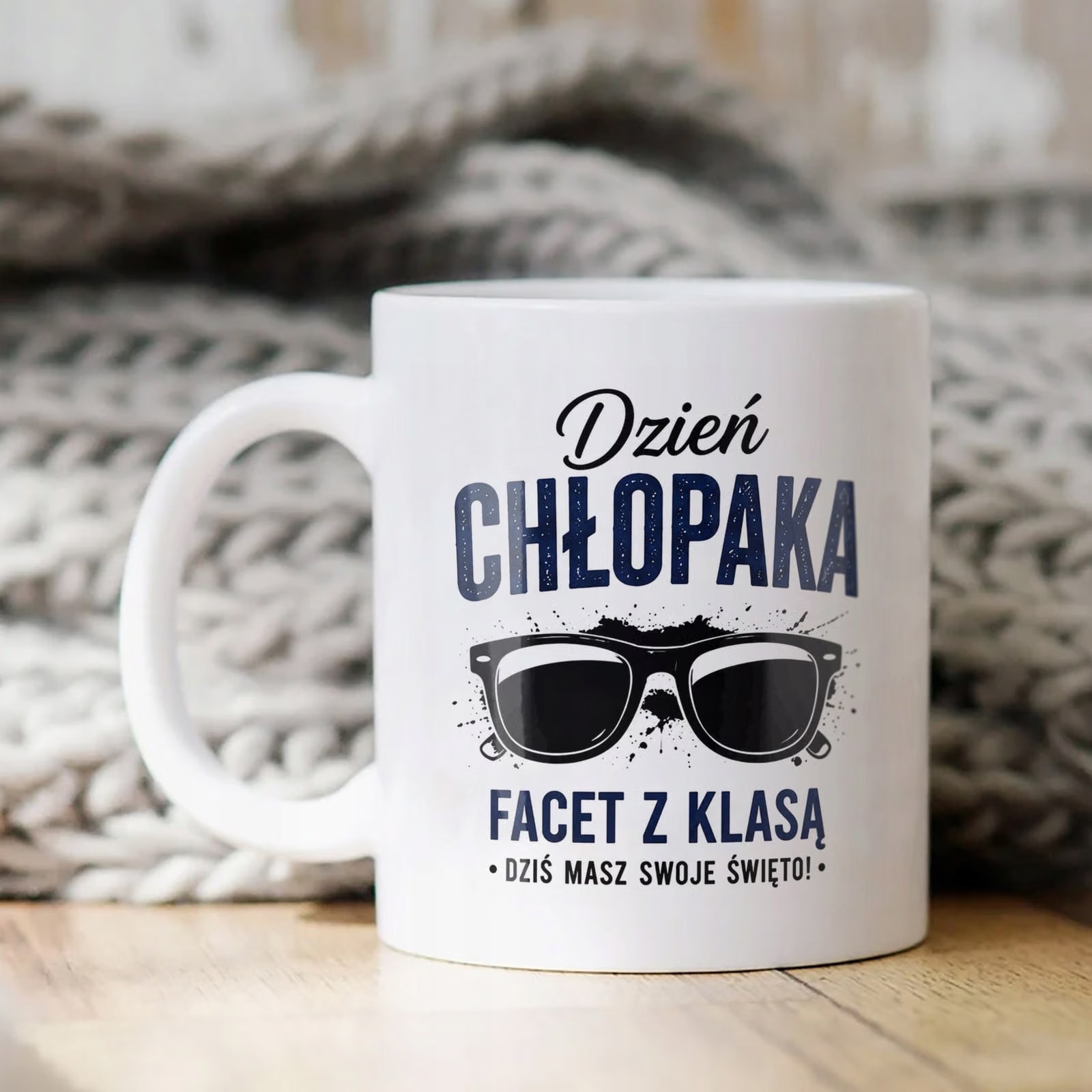 Biały Kubek z nadrukiem Dzień Chłopaka Dla Mężczyzny Upominek Prezent