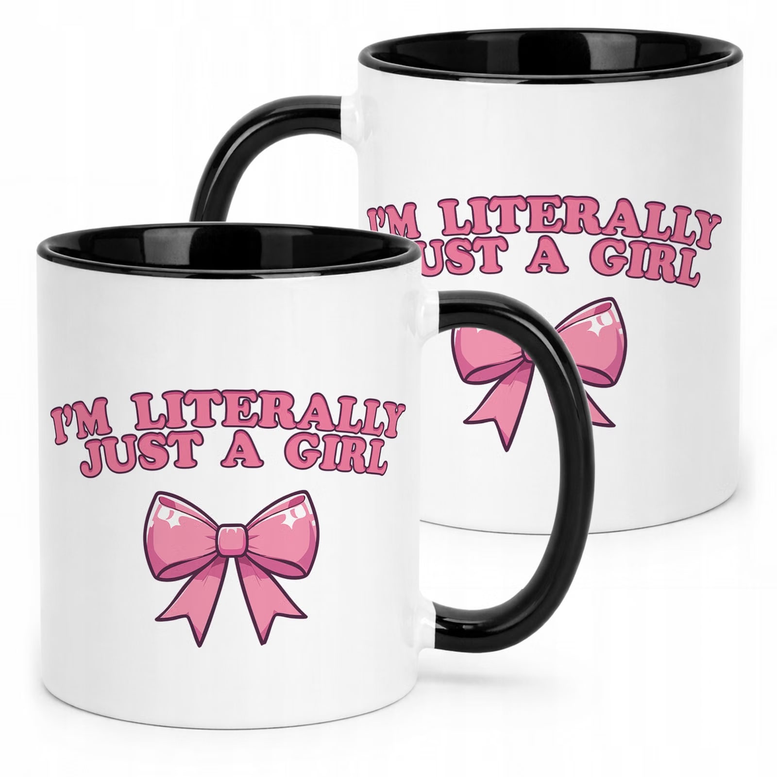 Kubek Czarny I’m Just A Girl Dla Dziewczyny Prezent Upominek