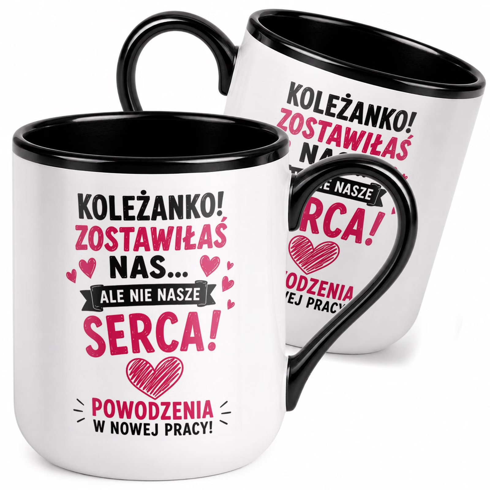 Kubek z nadrukiem Premium Czarny Pożegnanie Odejście z Pracy Prezent