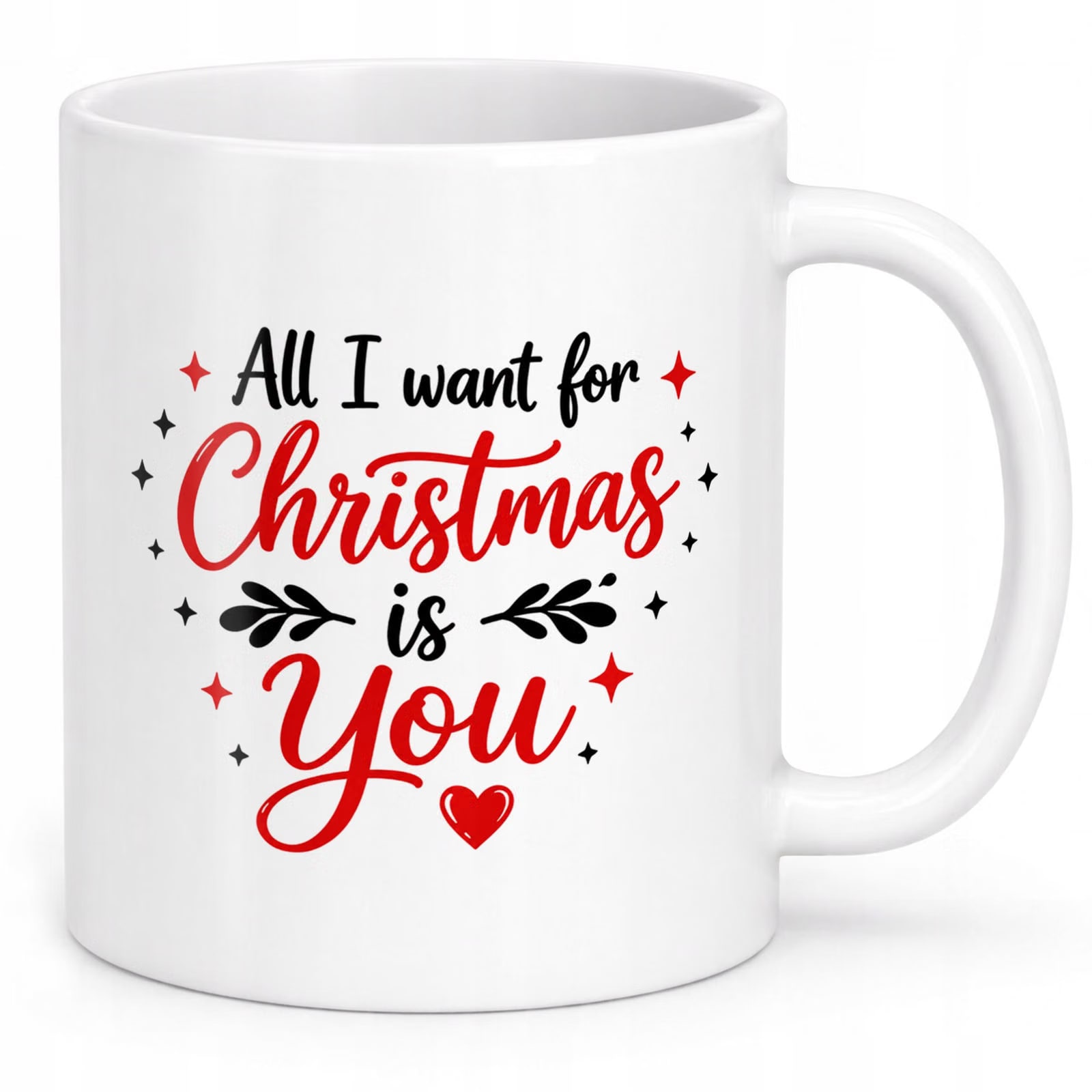 Kubek Biały z Nadrukiem Boże Narodzenie All I Want For Christmas Prezent