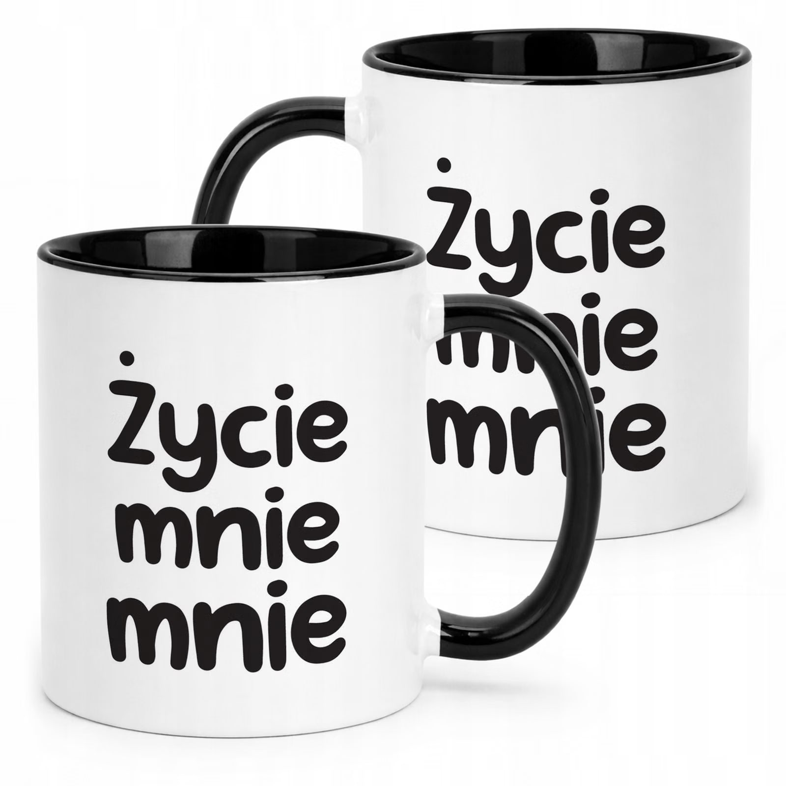 Kubek Czarny Życie Mnie Mnie Śmieszny Zabawny Prezent