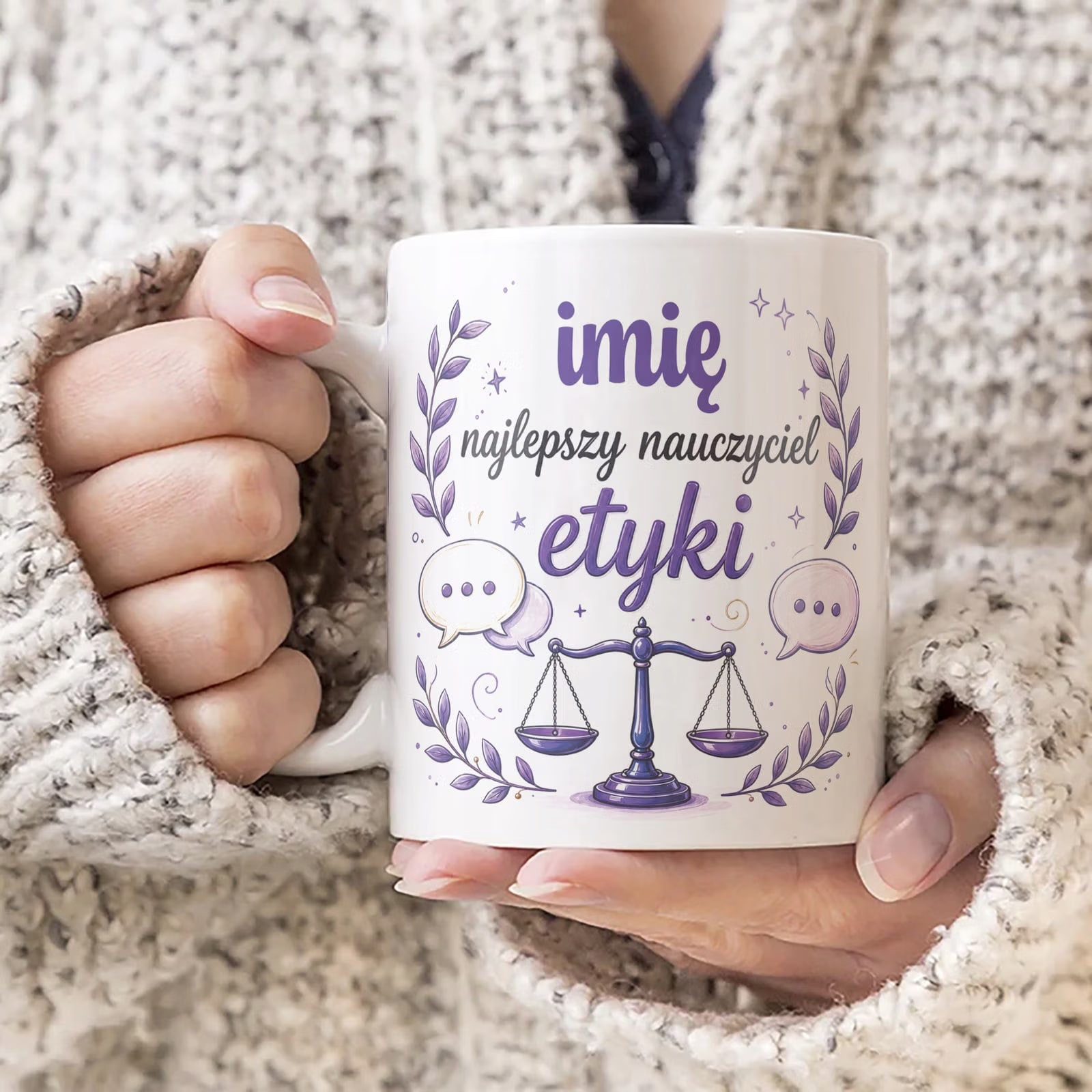 Kubek z Imieniem Dzień Nauczyciela Zakończenie Roku Etyka Prezent
