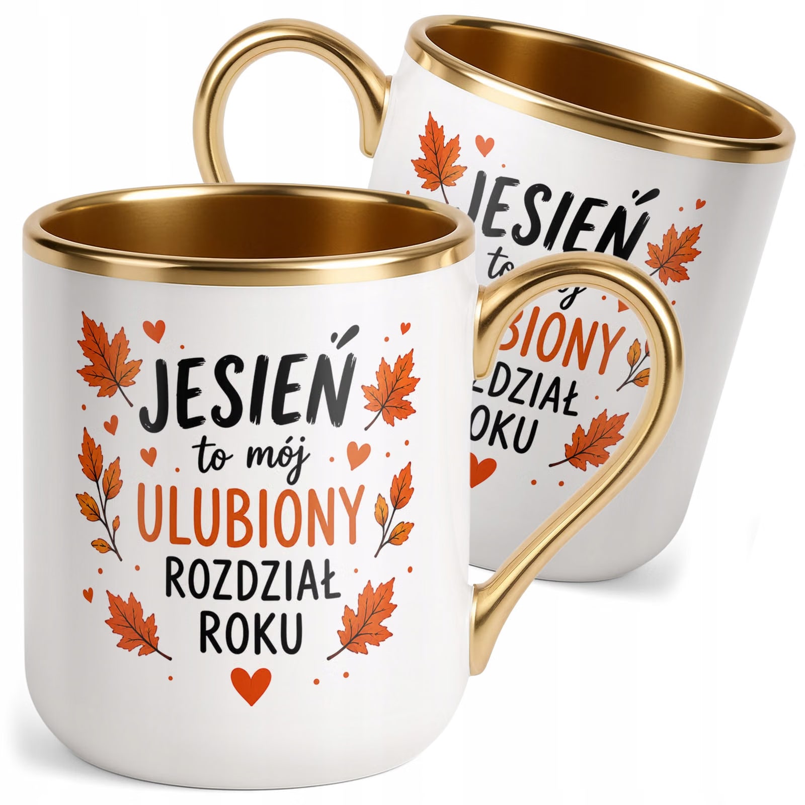 Kubek z nadrukiem Premium Złoty Jesienny Jesień Prezent