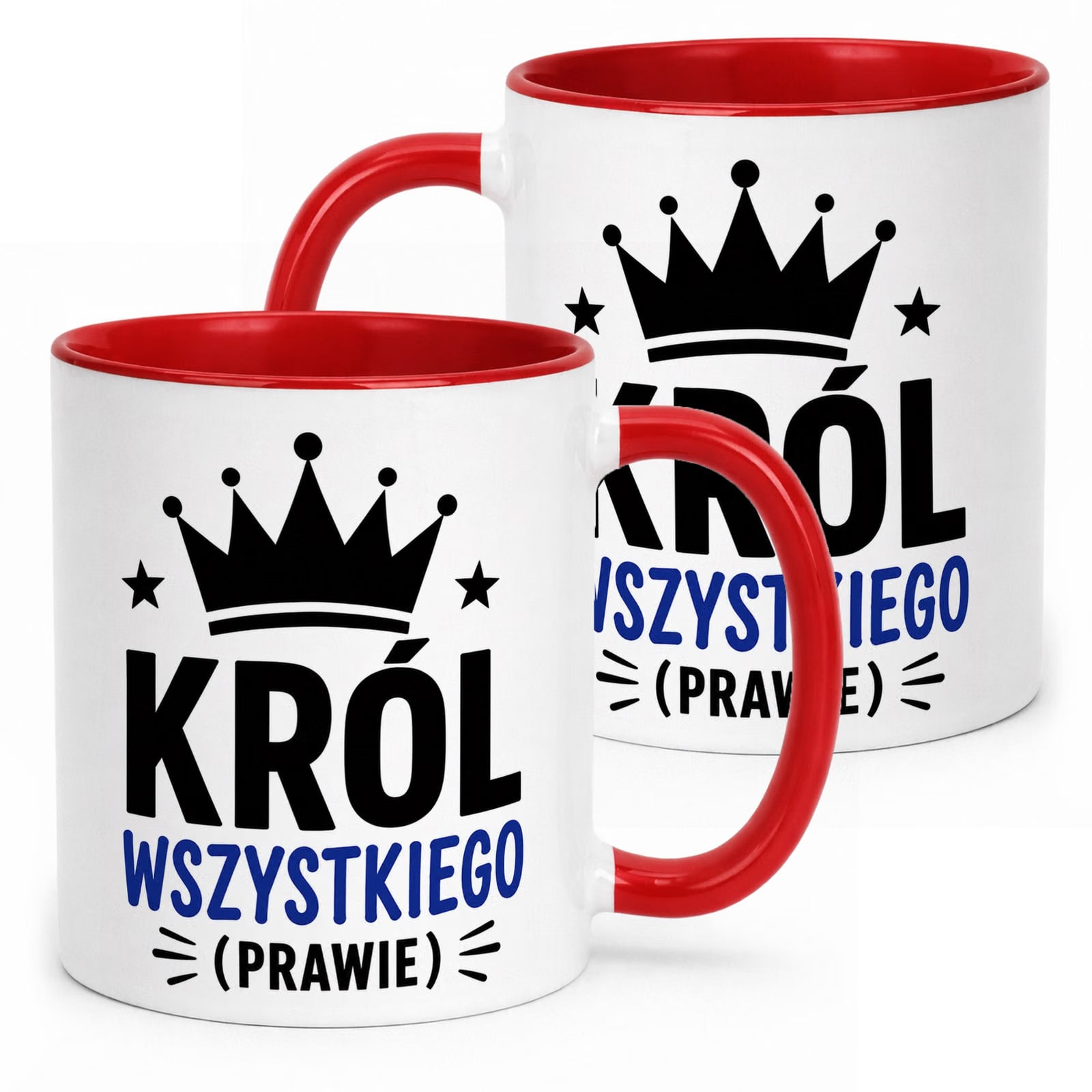 Czerwony Kubek z nadrukiem Dzień Chłopaka Mężczyzny Upominek Prezent