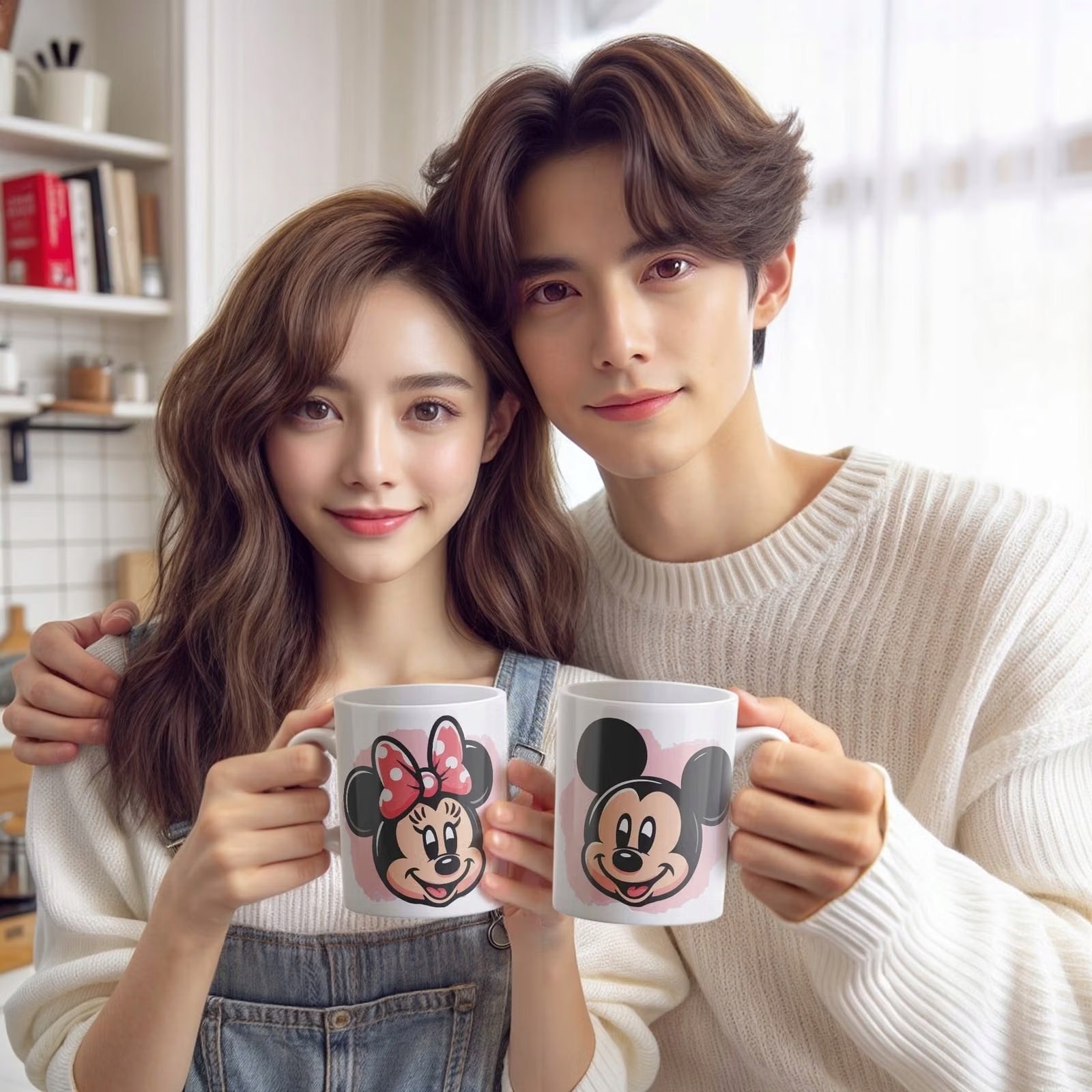 Zestaw kubków na Walentynki MR & MRS Myszki Prezent Dla Pary