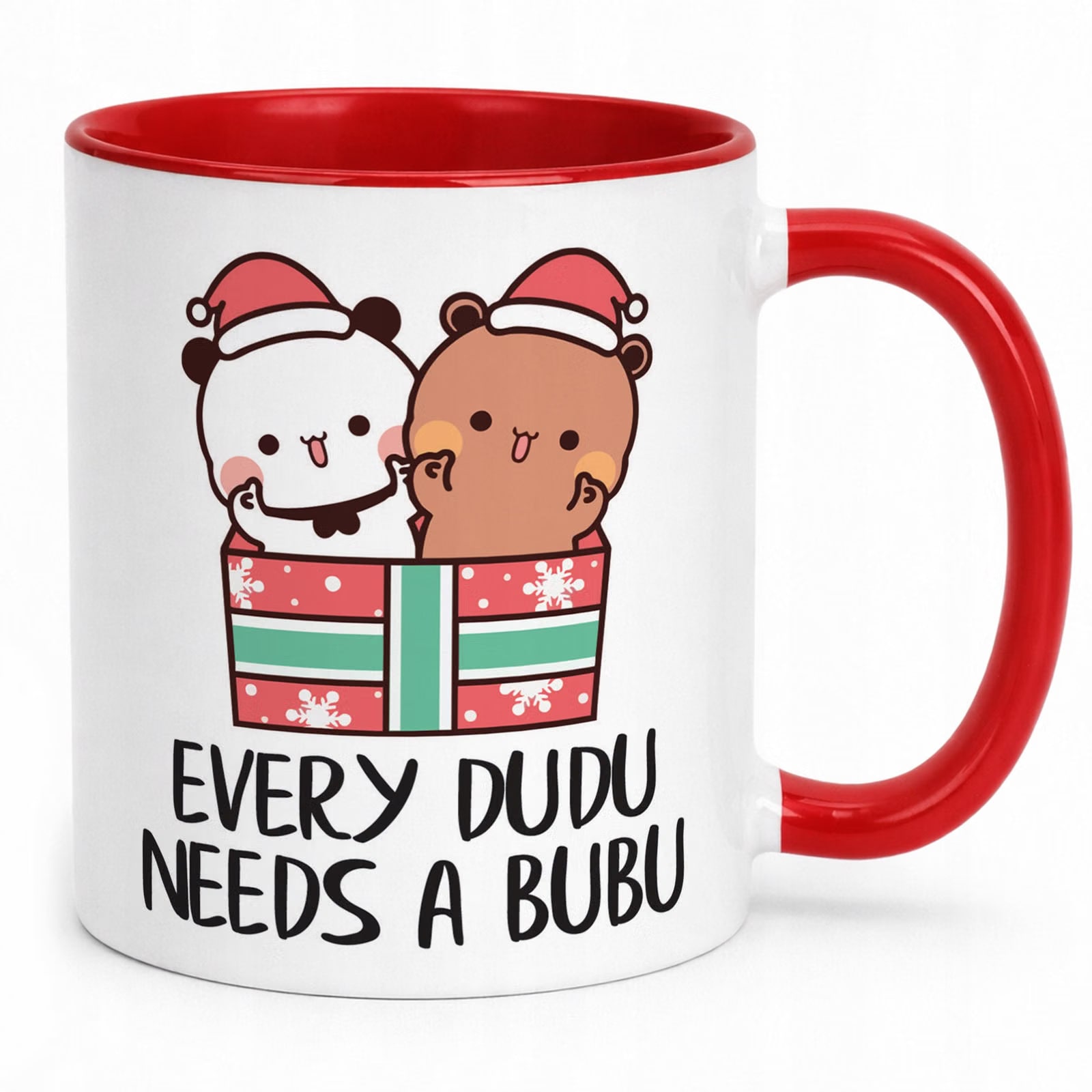 Kubek Czerwony Boże Narodzenie Mikołajki Święta Bubu i Dudu Prezent