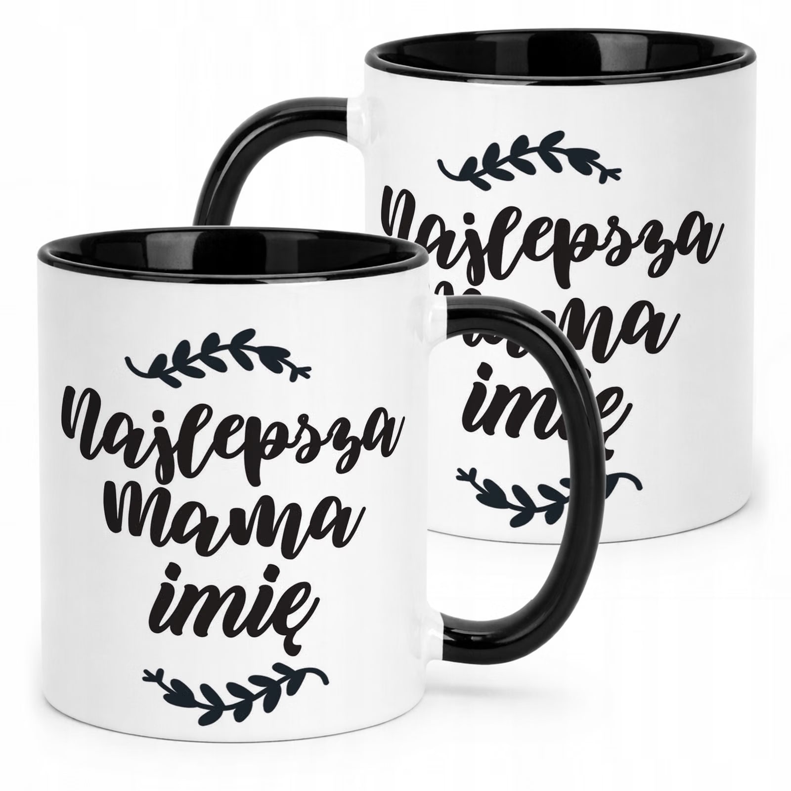 Kubek Czarny Personalizowany Dzień Matki Dla Mamy Prezent Upominek