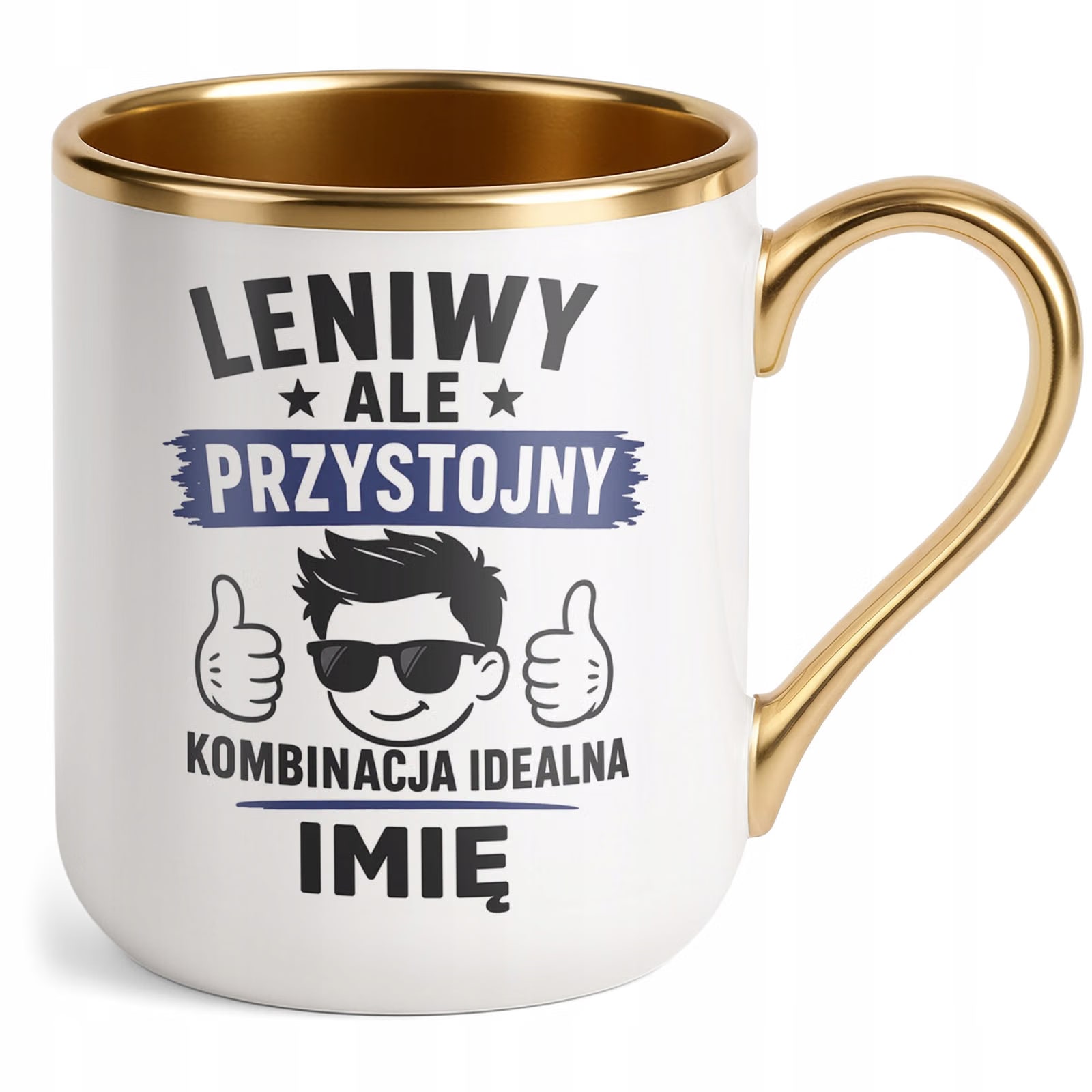 Kubek personalizowany z nadrukiem Premium Złoty Dzień Chłopaka