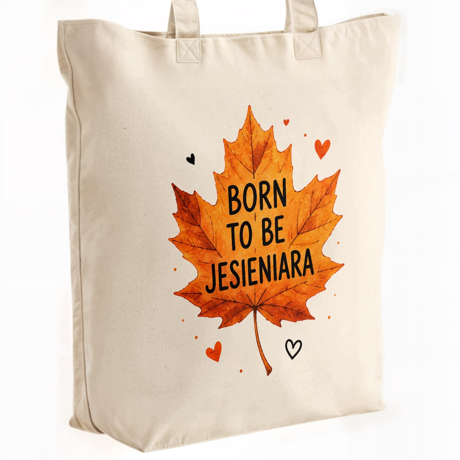Torba shopper bawełniana premium jesień jesienna na zakupy z nadrukiem