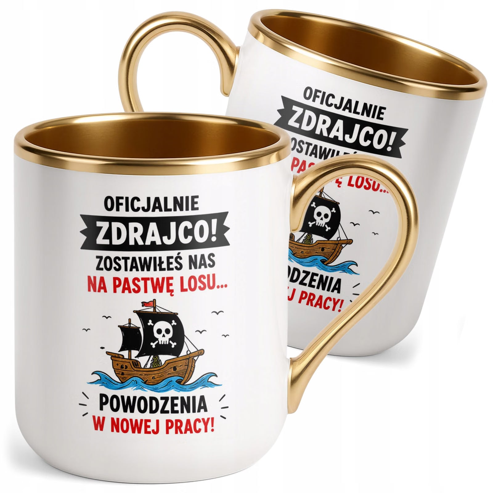 Kubek z nadrukiem Premium Złoty Pożegnanie Odejście z Pracy
