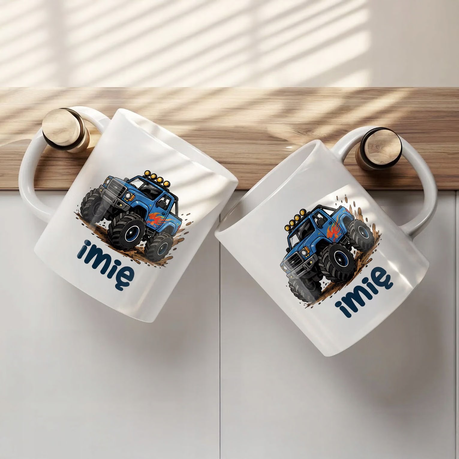 Zestaw personalizowany Kubek Podkładka pod mysz Monster Truck
