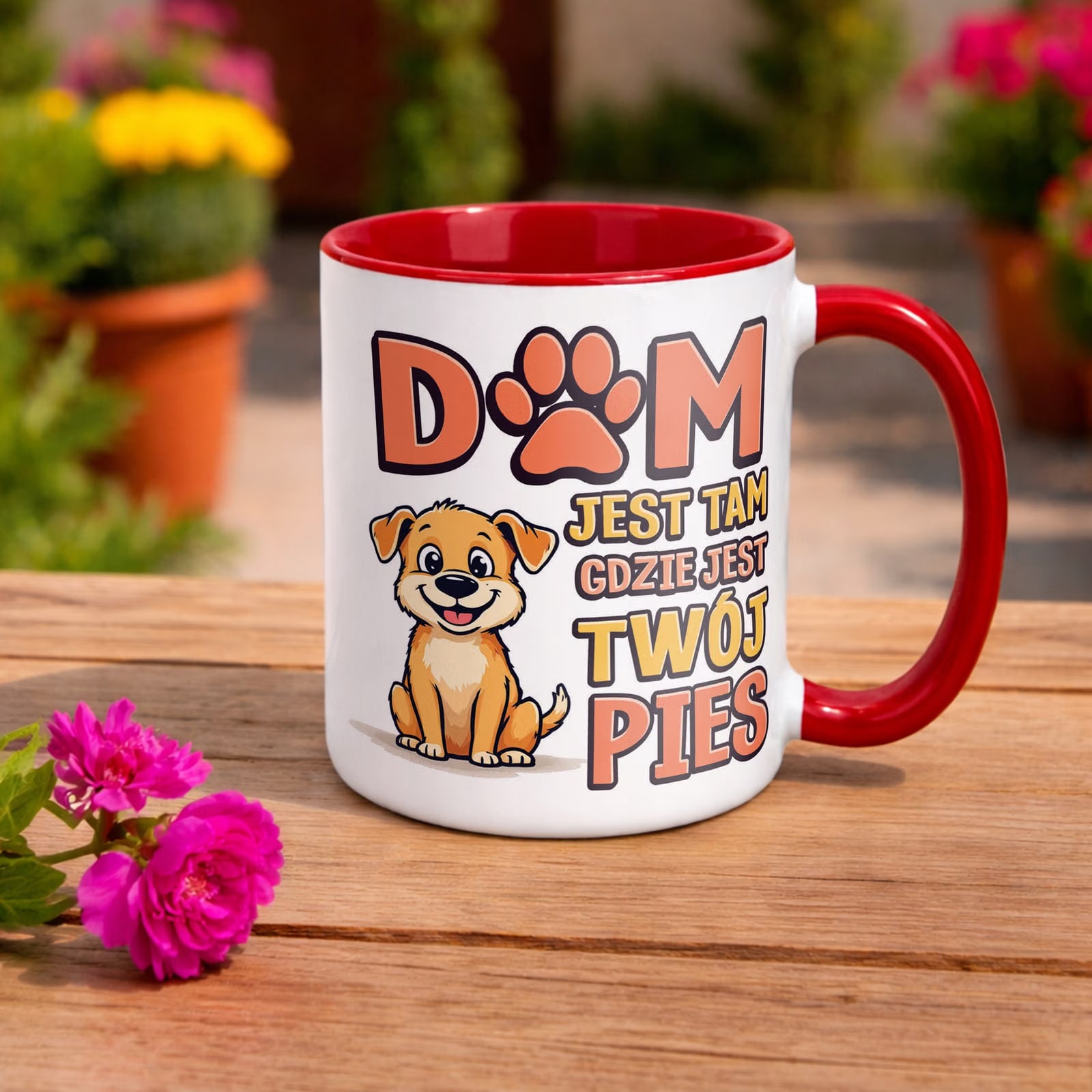 Kubek ceramiczny Dom Jest Tam Gdzie Twój Pies Prezent Upomienk