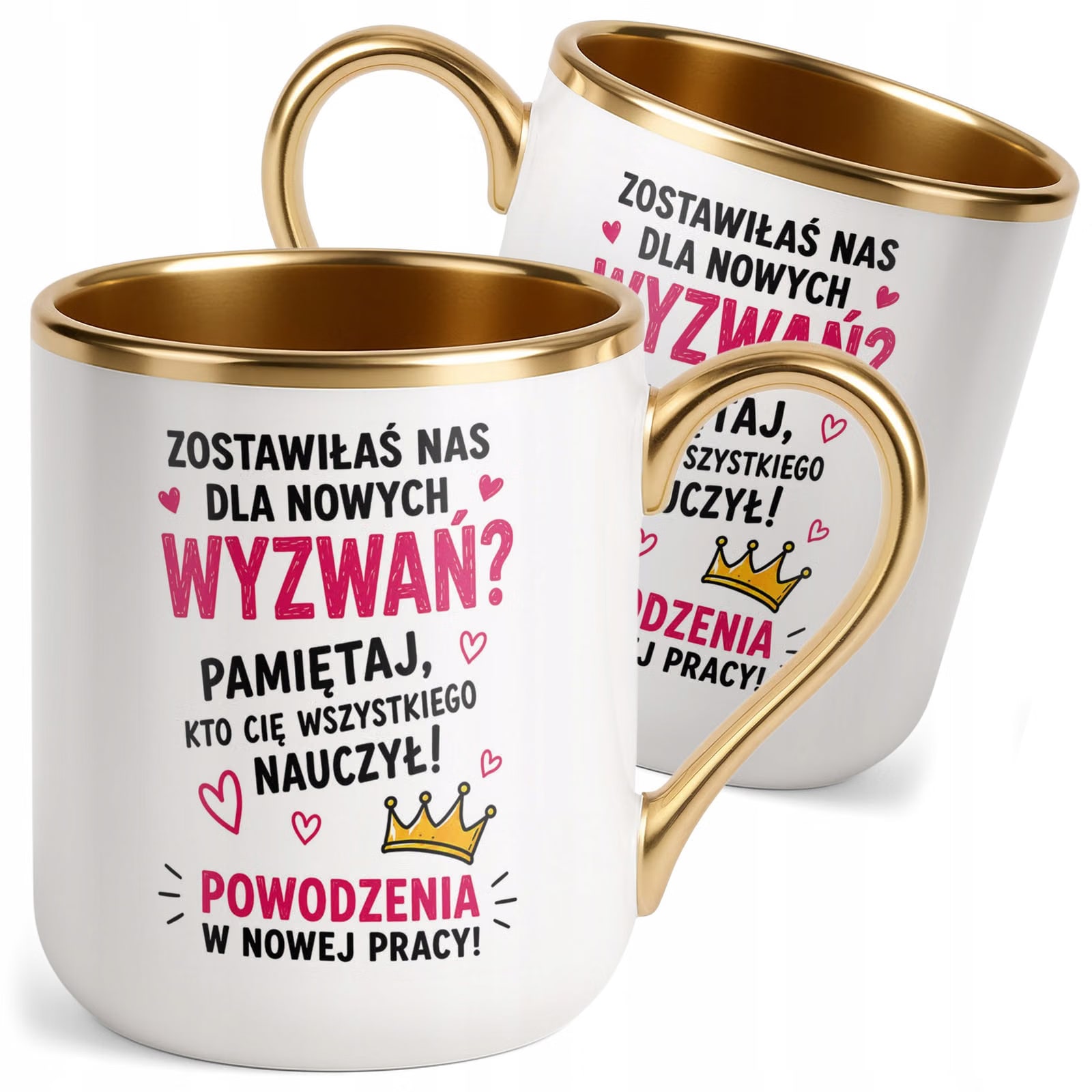 Kubek z nadrukiem Premium Złoty Pożegnanie Odejście z Pracy