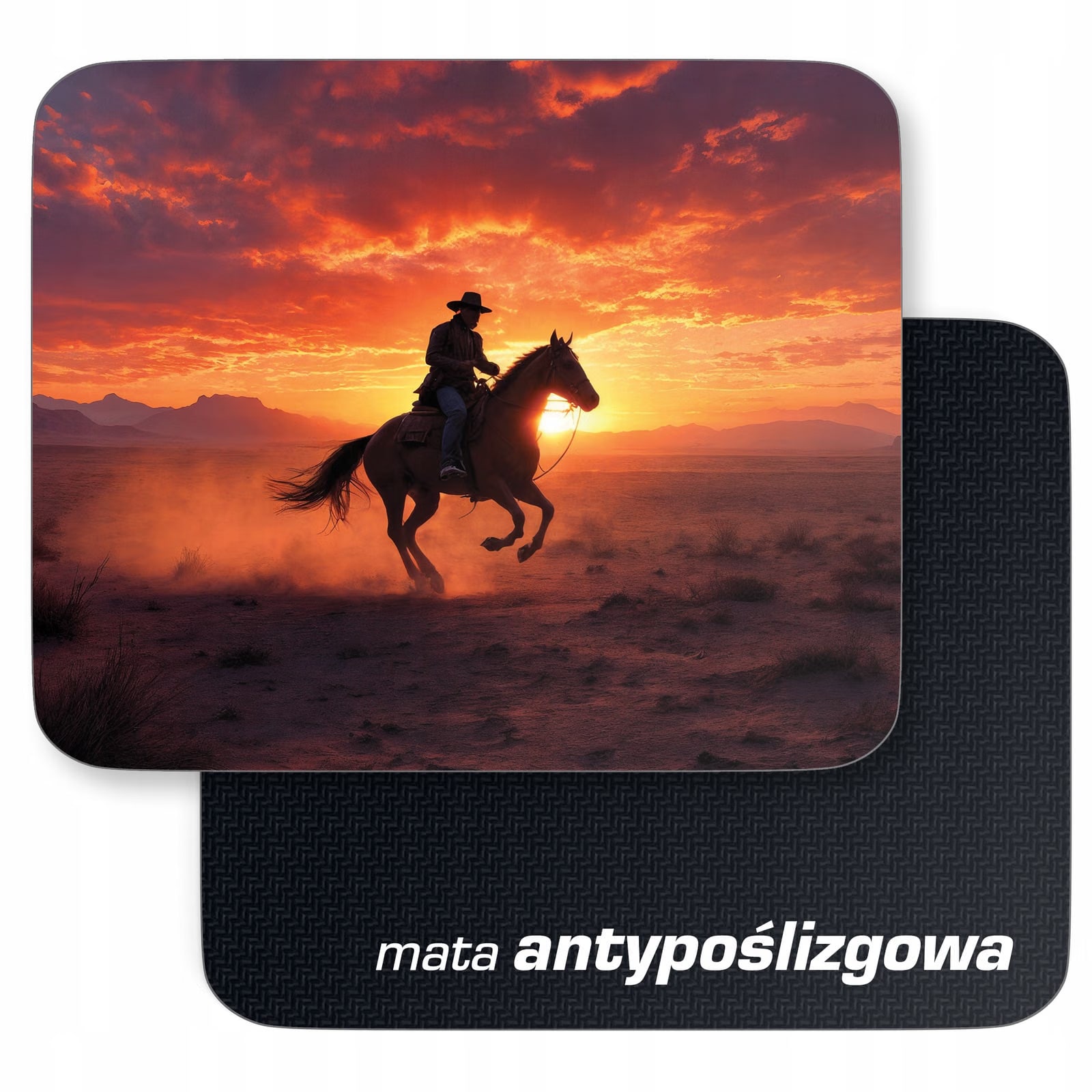 Podkładka pod mysz 22×18 cm Dziki Zachód Kowboj Koń