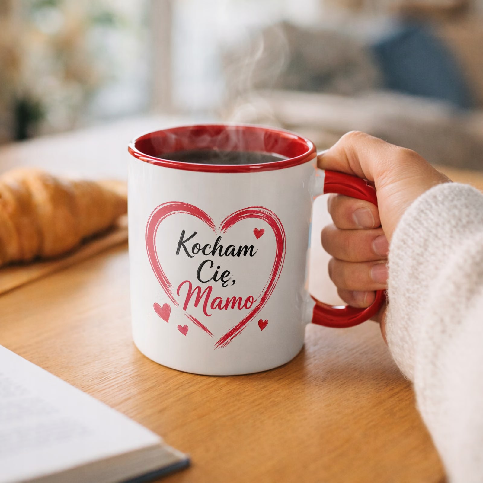 Kubek dla mamy czerwony prezent na Dzień Matki oryginalny prezent dla mamy
