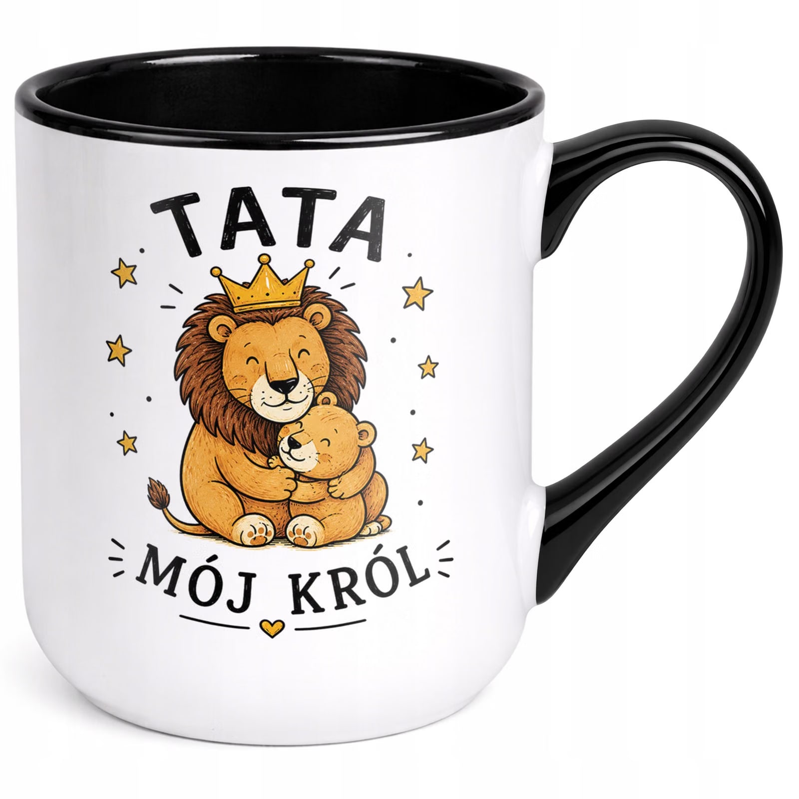 Kubek z nadrukiem Premium Czarny Dla Taty Dzień Ojca Upominek Prezent