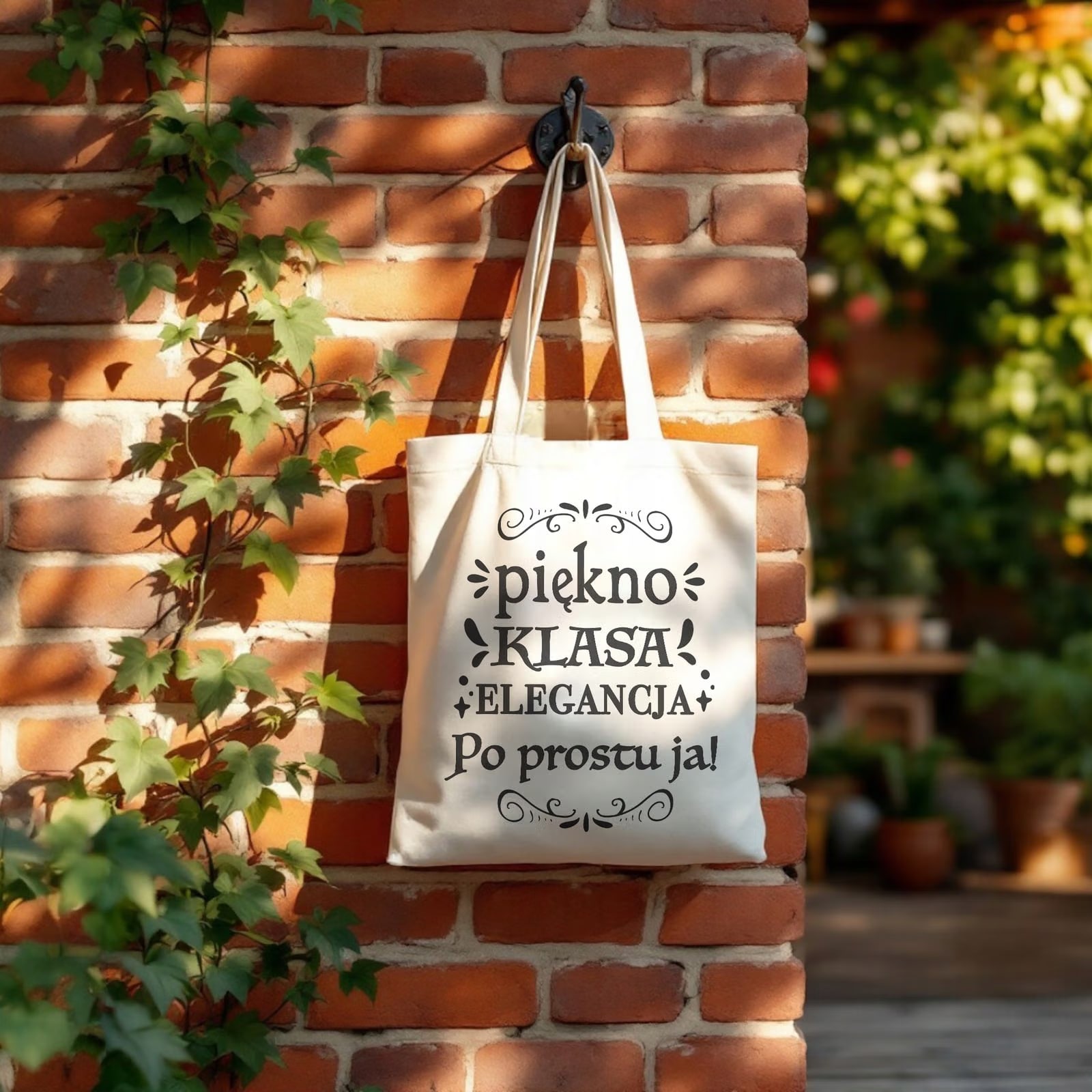 Torba bawełniana na zakupy prezent na Dzień Kobiet Piękno Elegancja Klasa