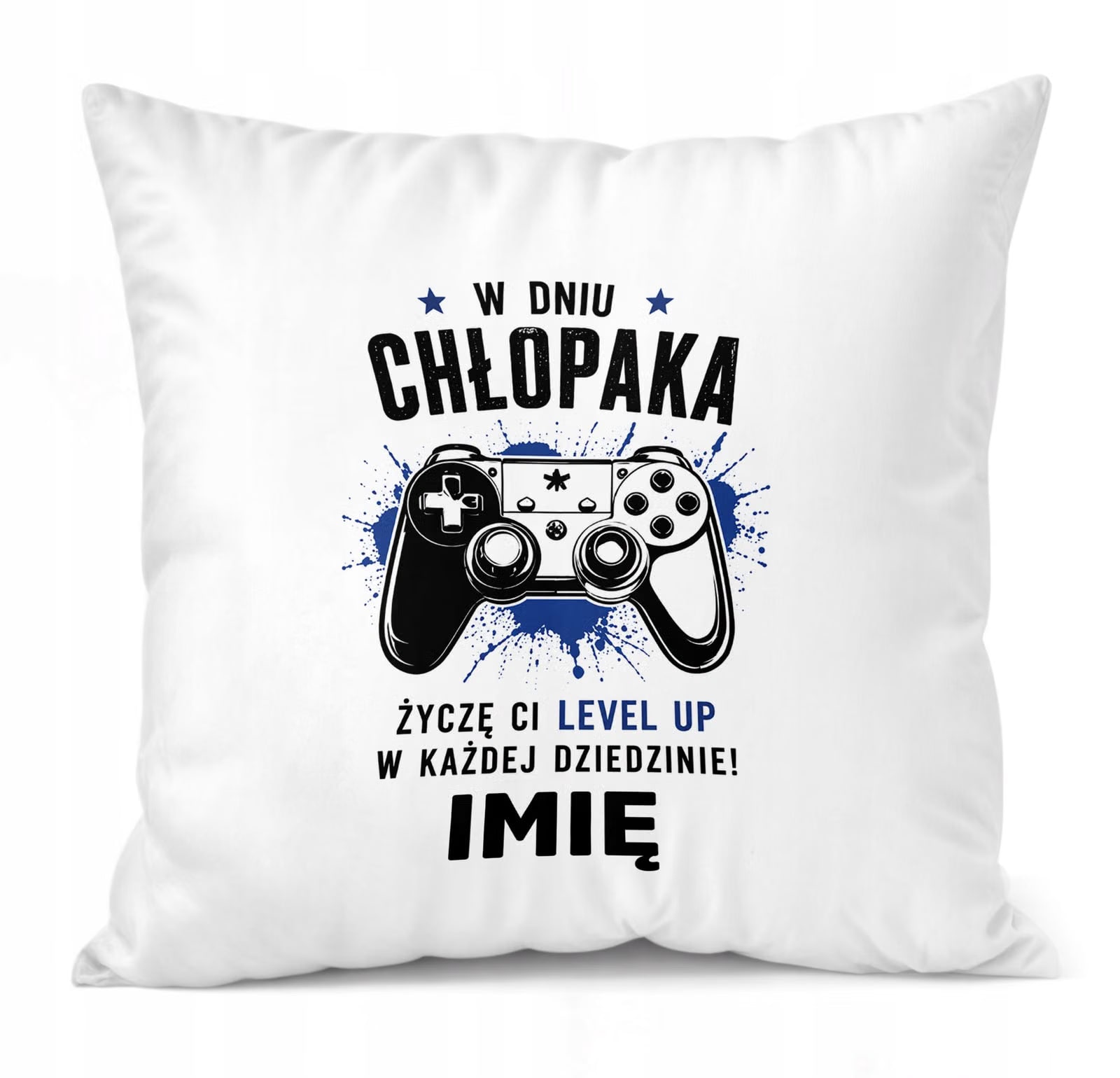 Poduszka Jasiek Personalizowana z nadrukiem Dzień Chłopaka 38x38cm Prezent