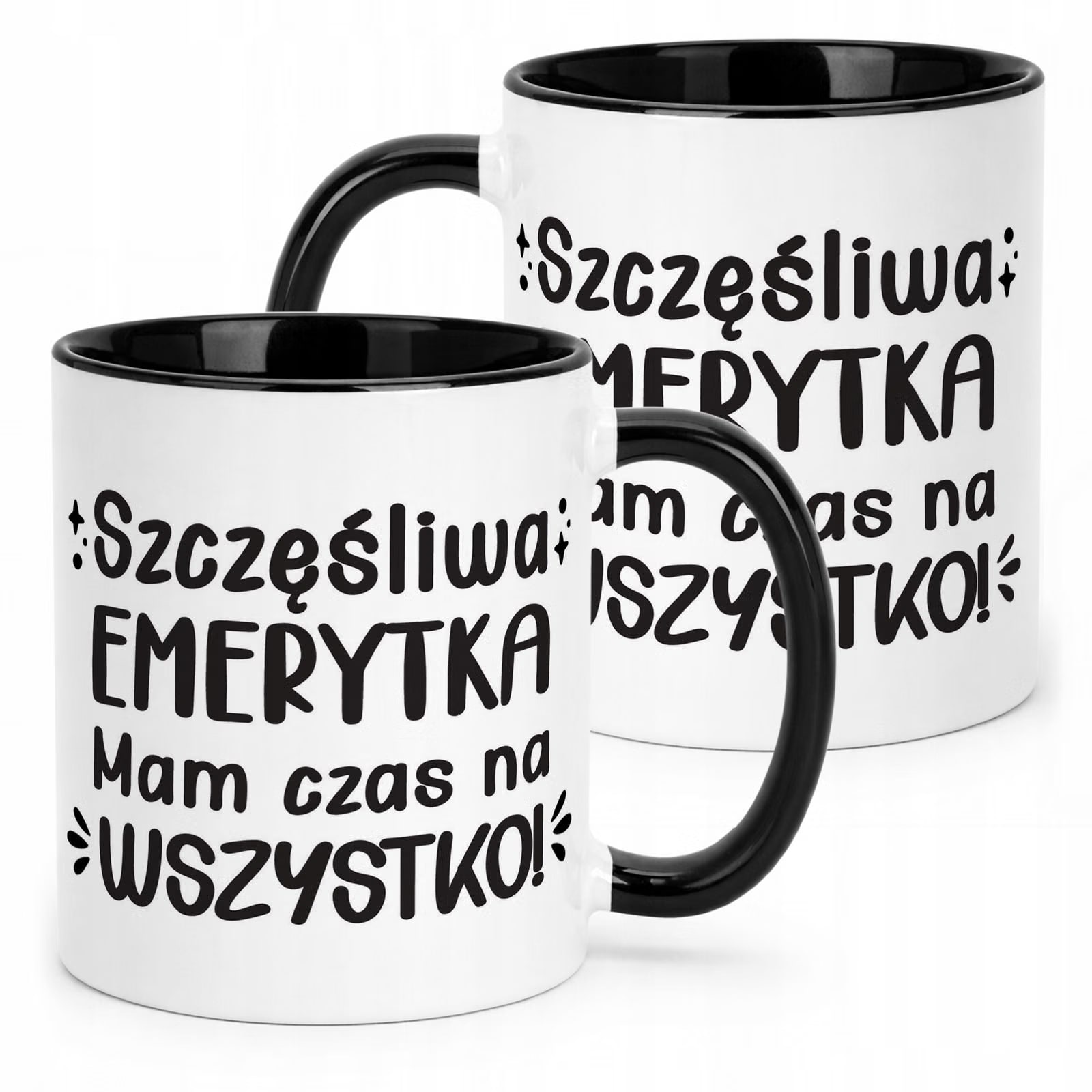 Kubek Czarny z okazji Emerytury Dla Emerytki Prezent Upominek