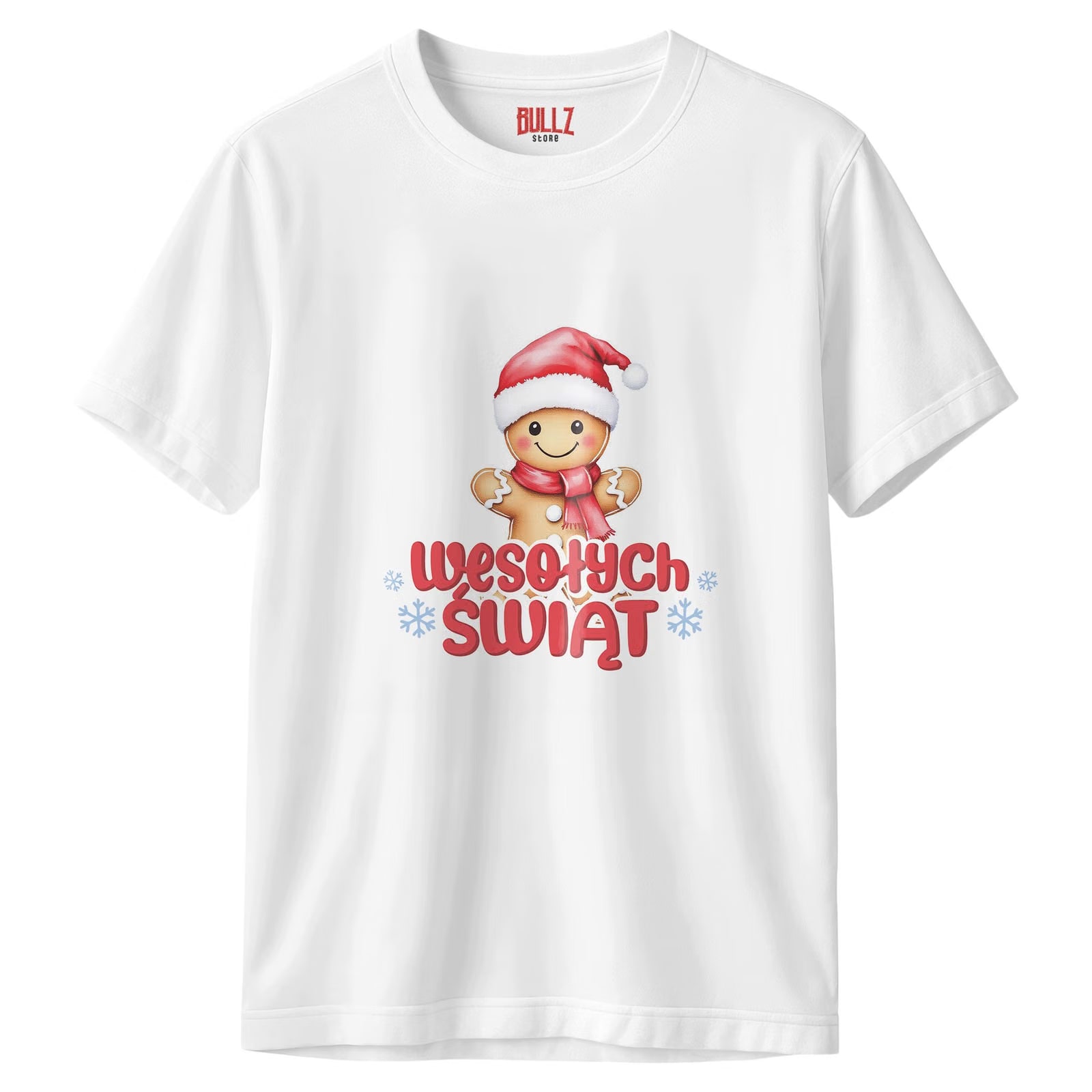 Koszulka biała męska Świąteczny Wzór Upominek