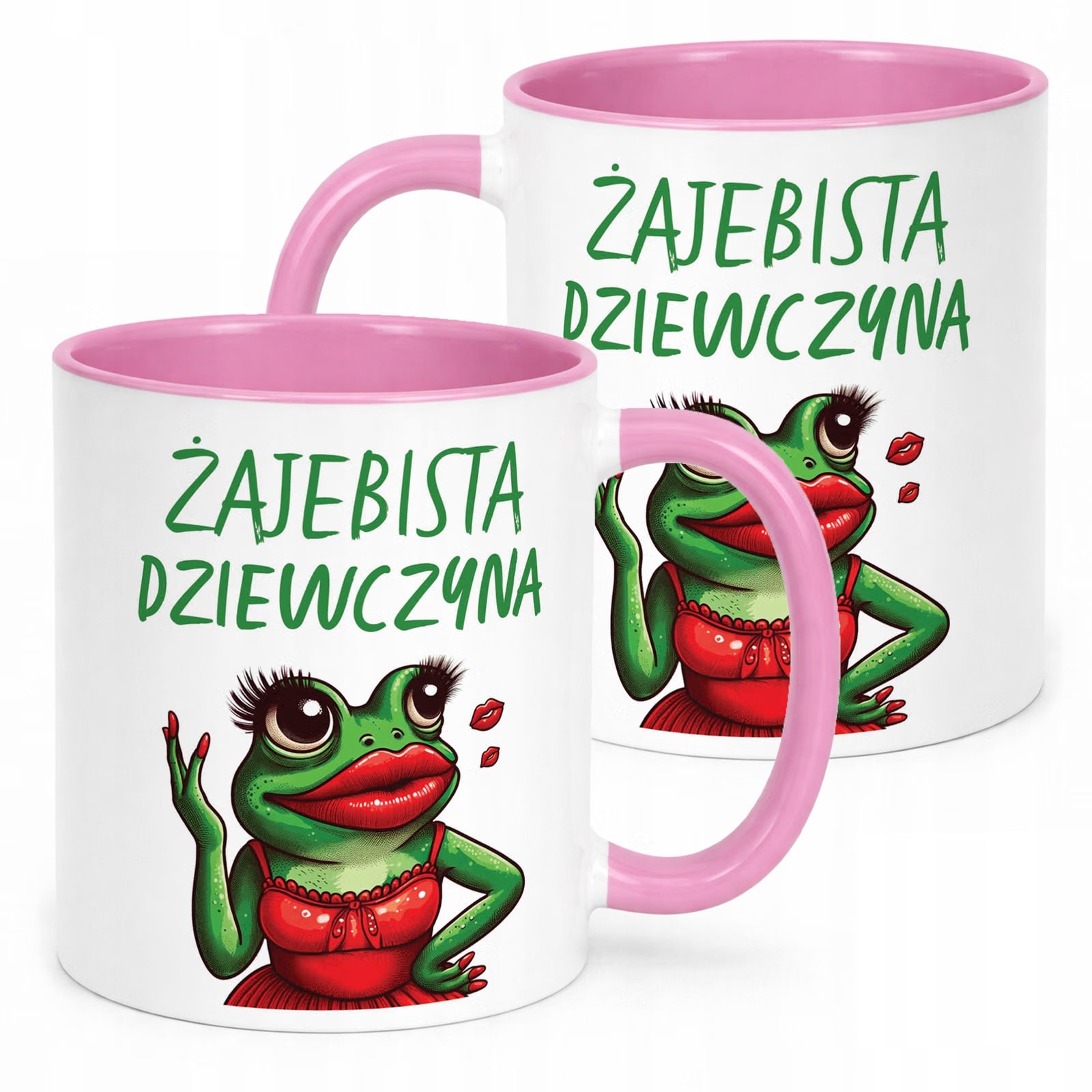 Kubek Różowy Żajebista Dziewczyna Dzień Kobiet Prezent