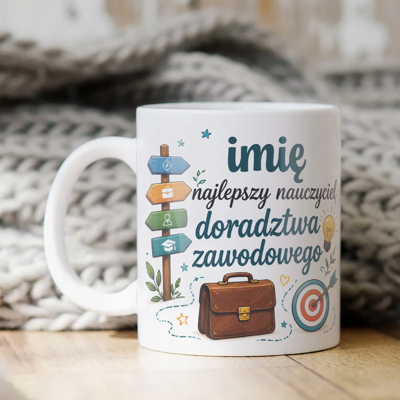 Kubek z Imieniem Dzień Nauczyciela Zakończenie Roku Doradztwo Zawodowe