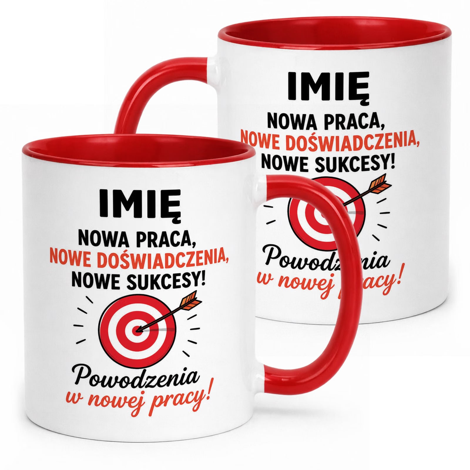 Kubek Czerwony Personalizowany z Nadrukiem Pożegnanie Odejście z Pracy