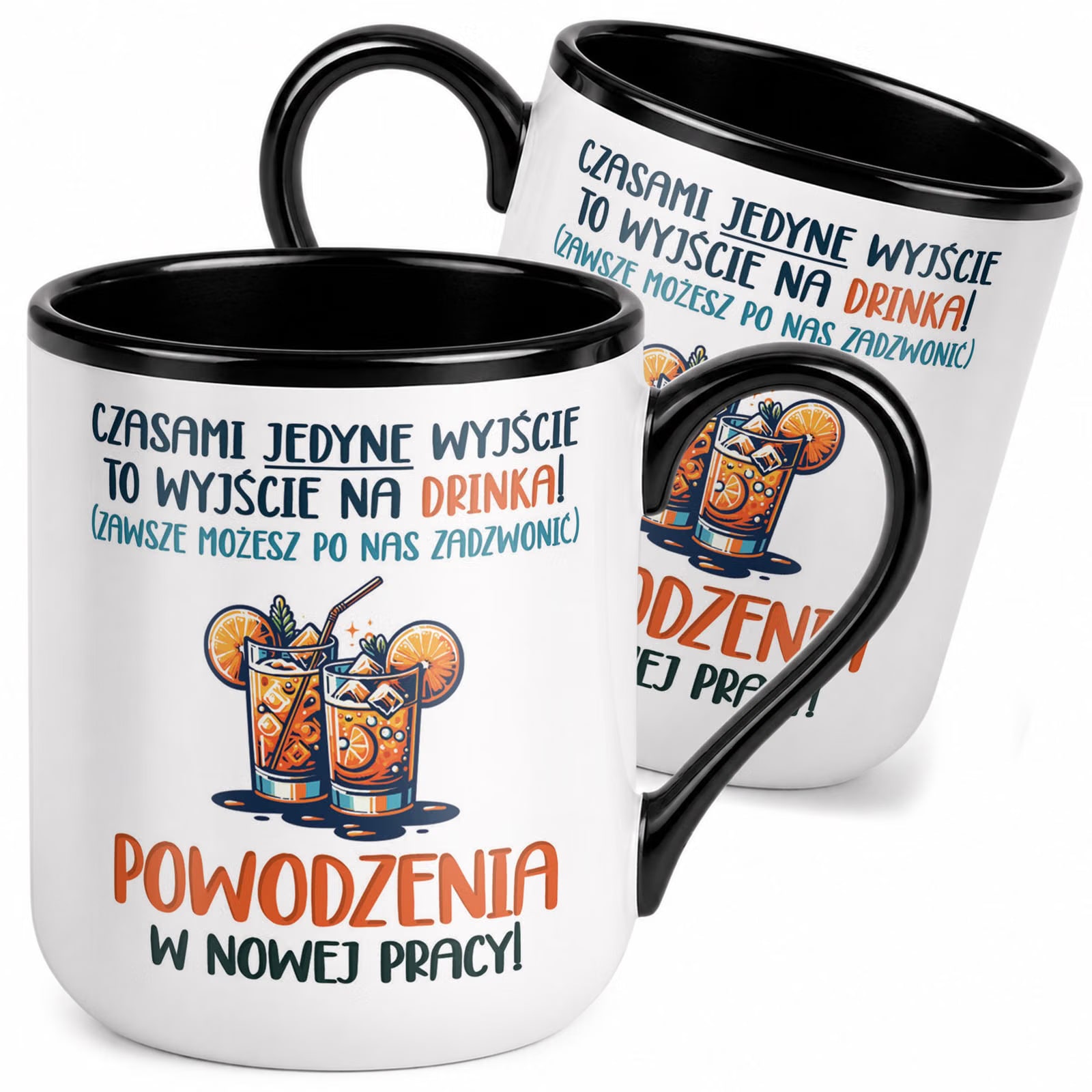 Kubek z nadrukiem Premium Czarny Pożegnanie Odejście z Pracy Prezent
