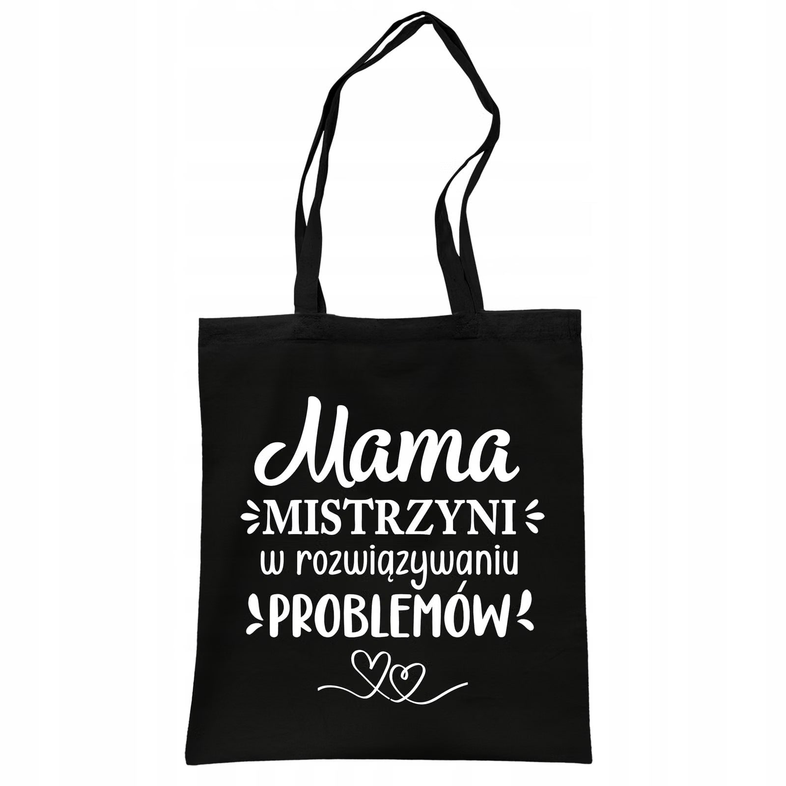 Torba bawełniana czarna na zakupy Dzień Matki Dla Mamy Prezent