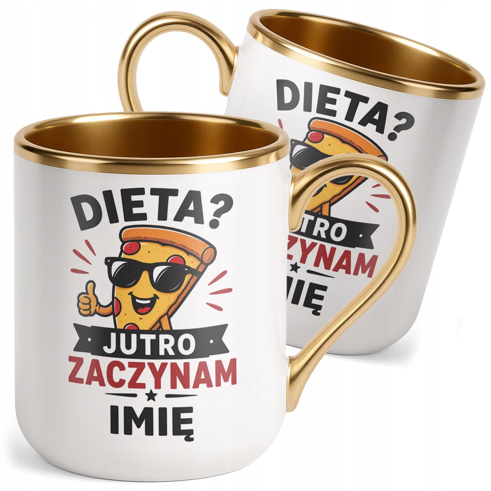 Kubek personalizowany z nadrukiem Premium Złoty Dzień Chłopaka